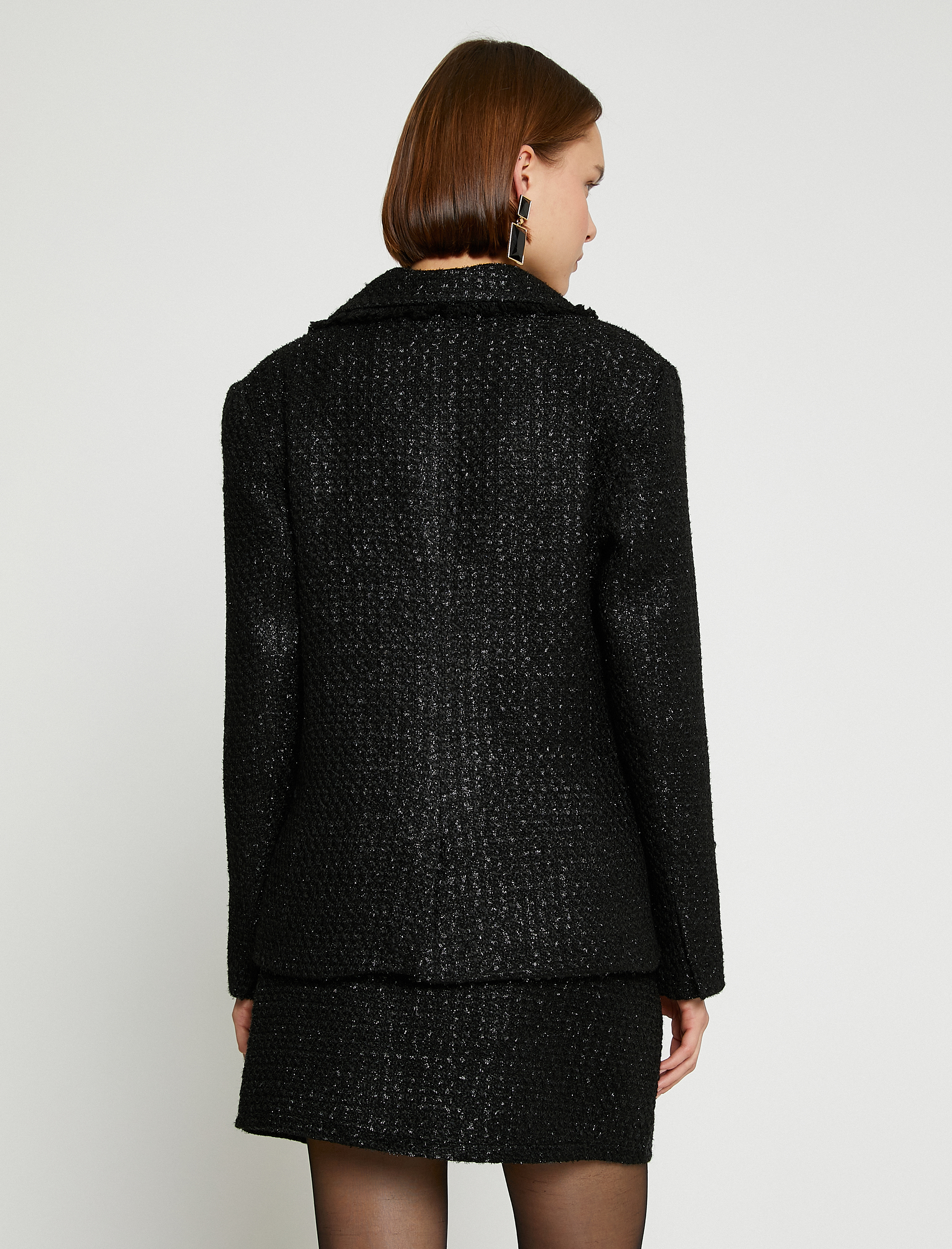 Pırıltılı Tüvit Blazer Ceket