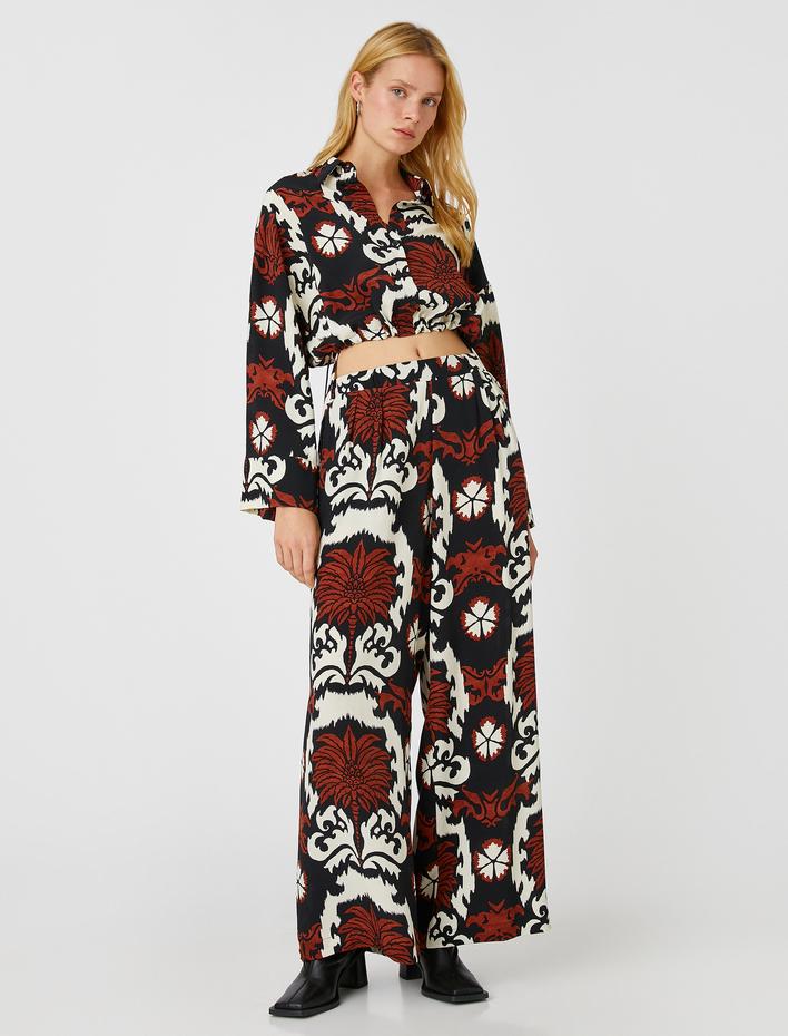  Crop Gömlek Beli Lastikli