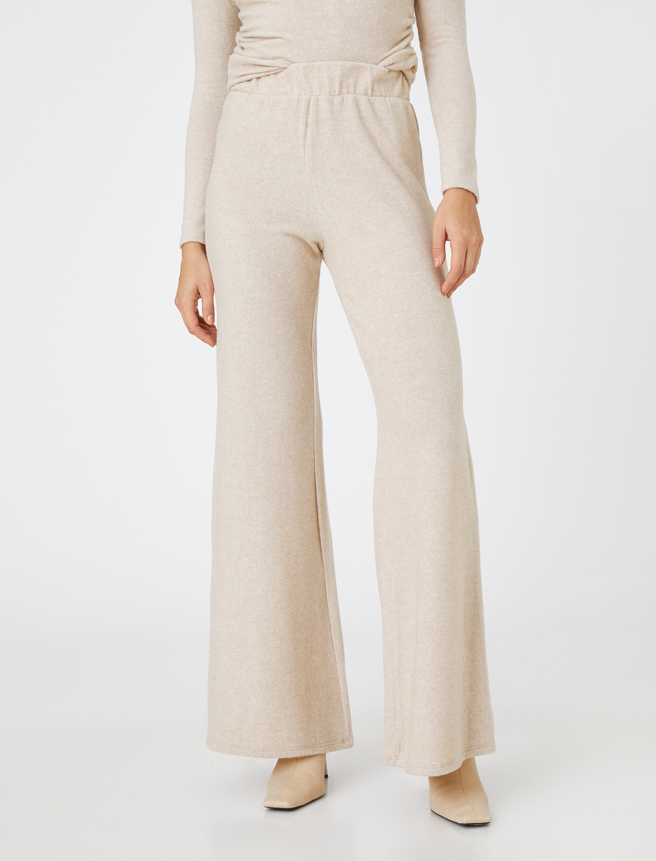   İspanyol Paça Pantolon Beli Lastikli