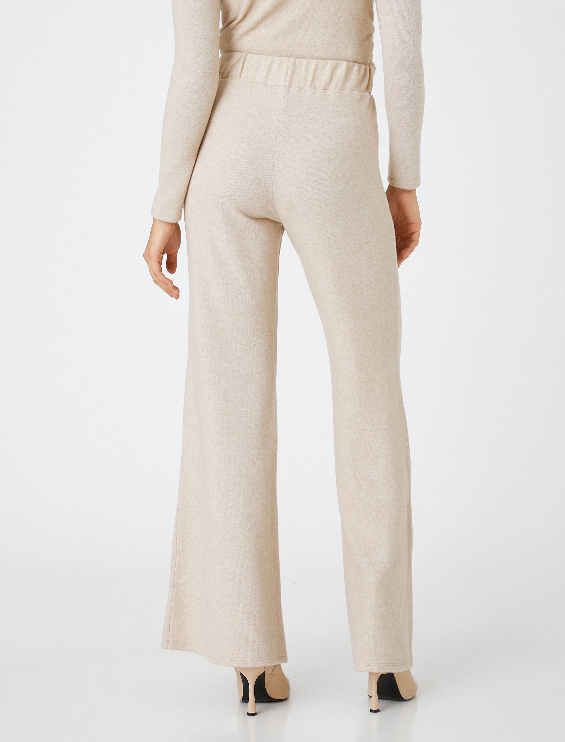   İspanyol Paça Pantolon Beli Lastikli