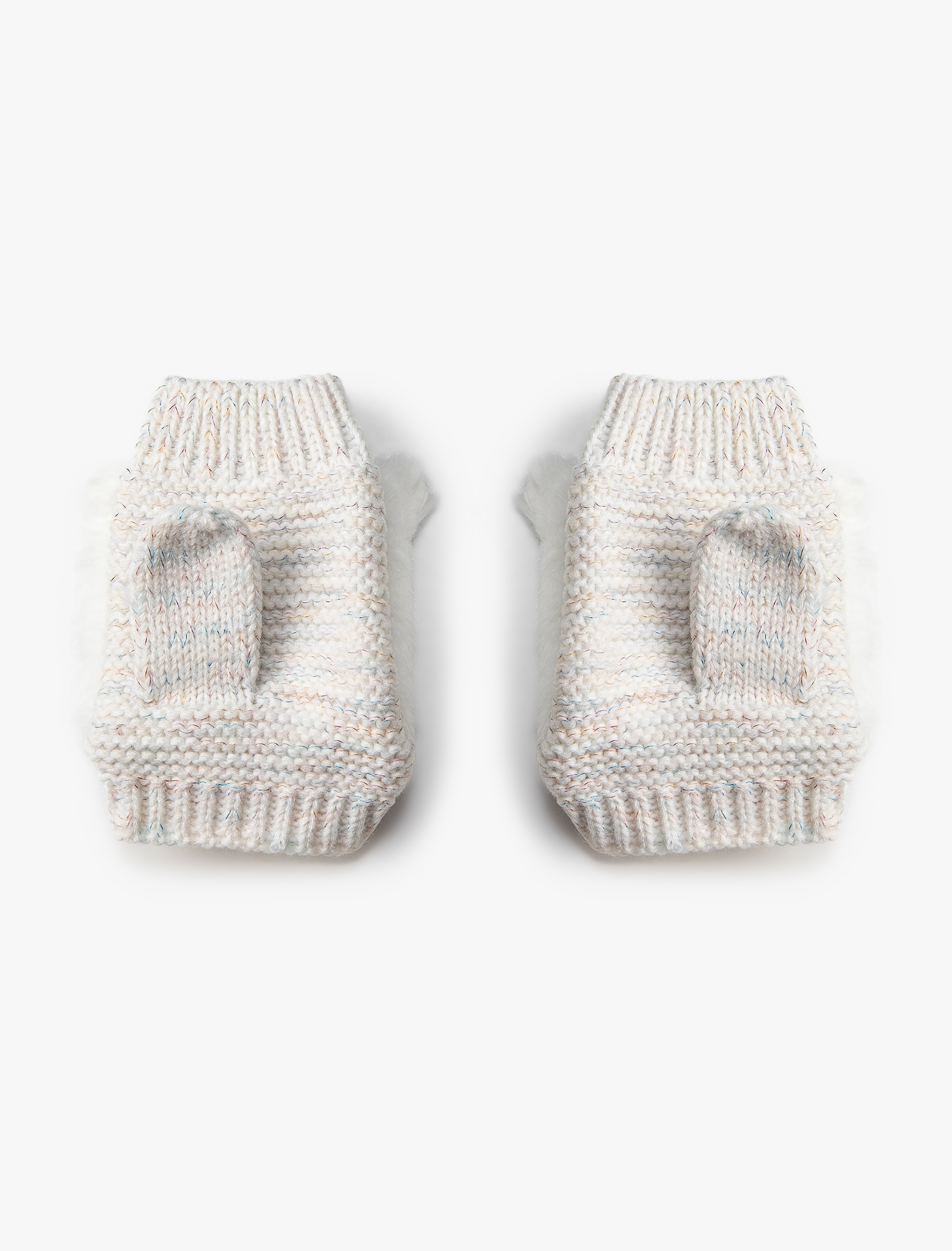  Kız Çocuk Peluş Unicorn İşlemeli Kapaklı Eldiven