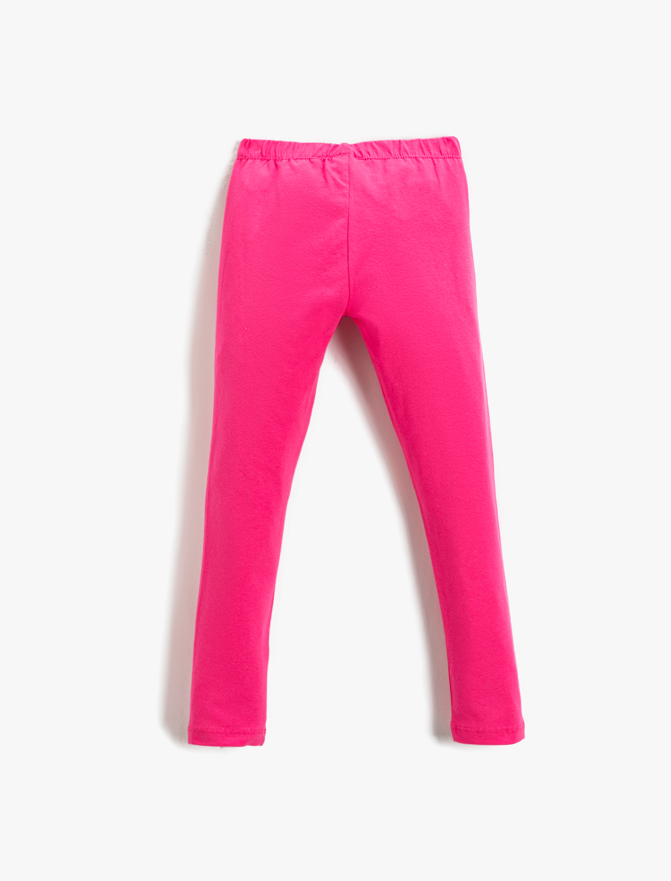  Kız Çocuk Basic Tayt Beli Lastikli Pamuklu