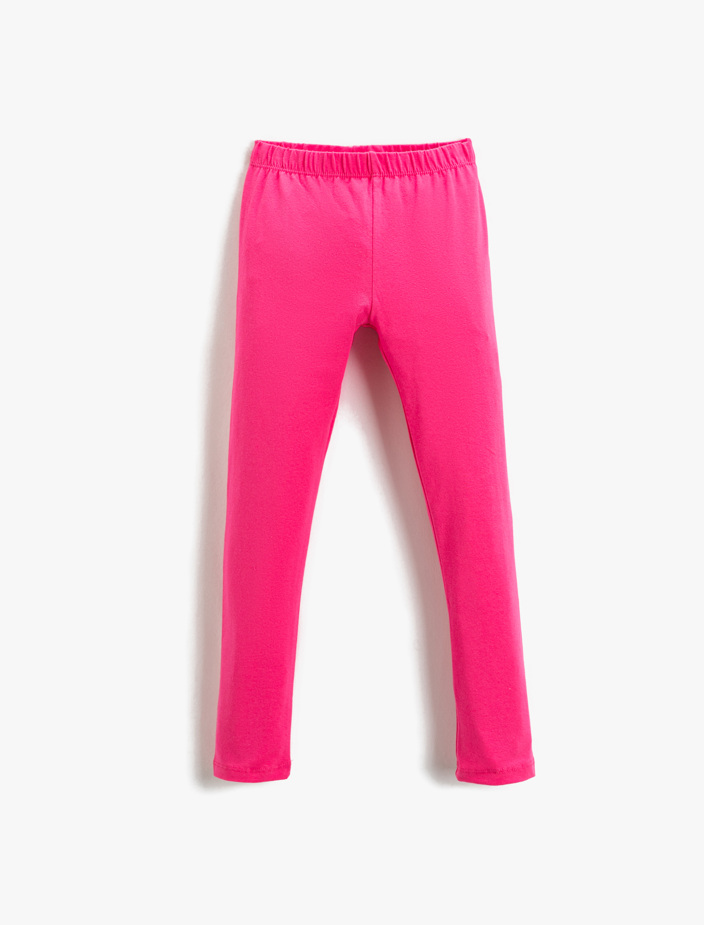  Kız Çocuk Basic Tayt Beli Lastikli Pamuklu