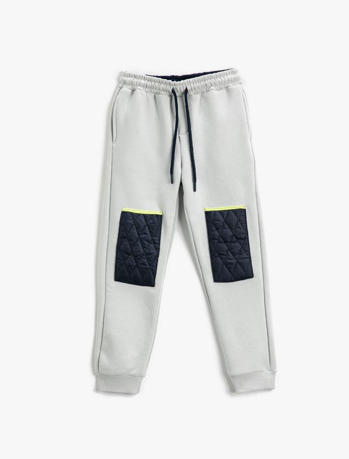 Erkek Çocuk Jogger Eşofman Altı Dizleri Kapitone Detaylı