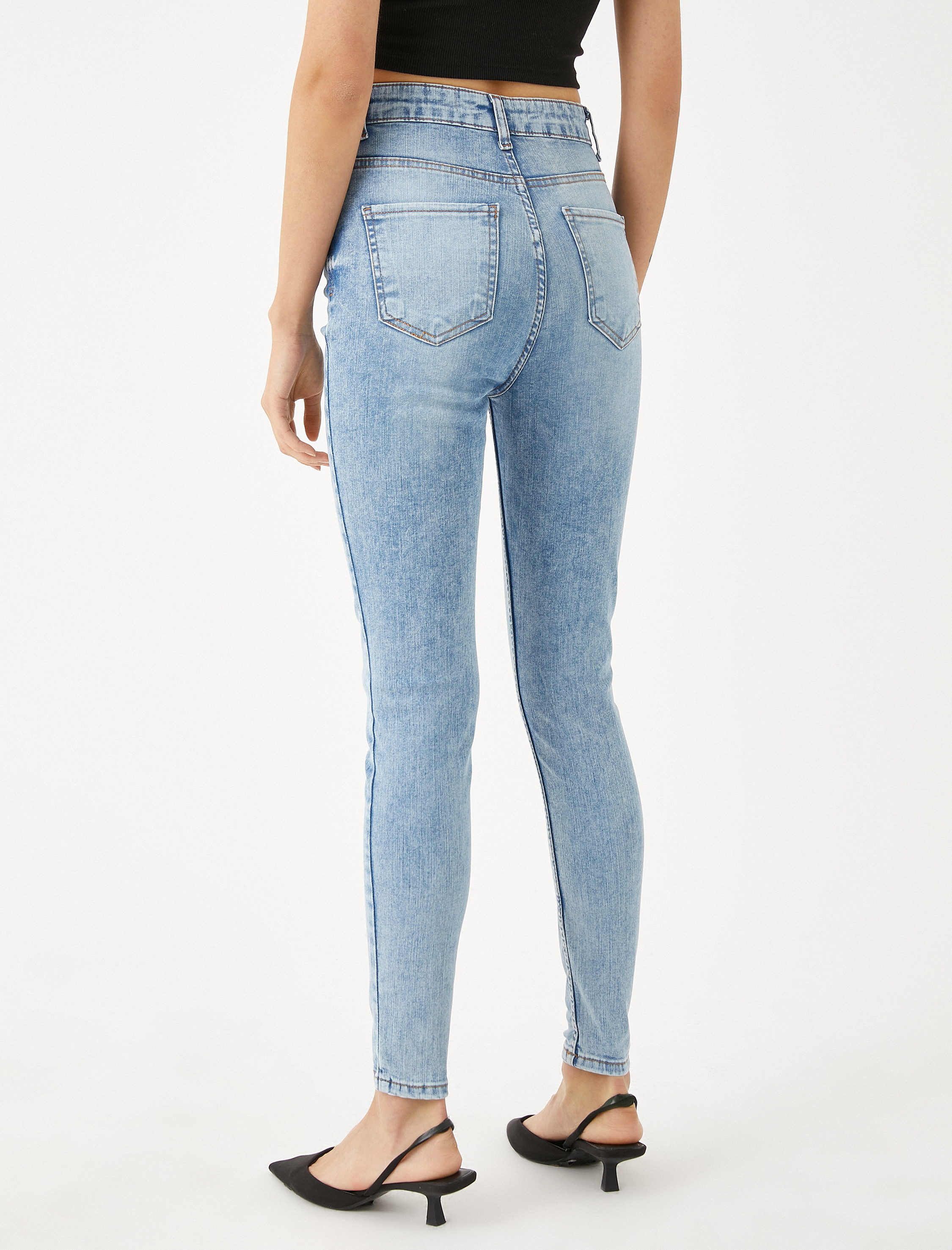   Dar Kesim Yüksek Bel Dar Paça Kot Pantolon - Carmen Skinny Jean