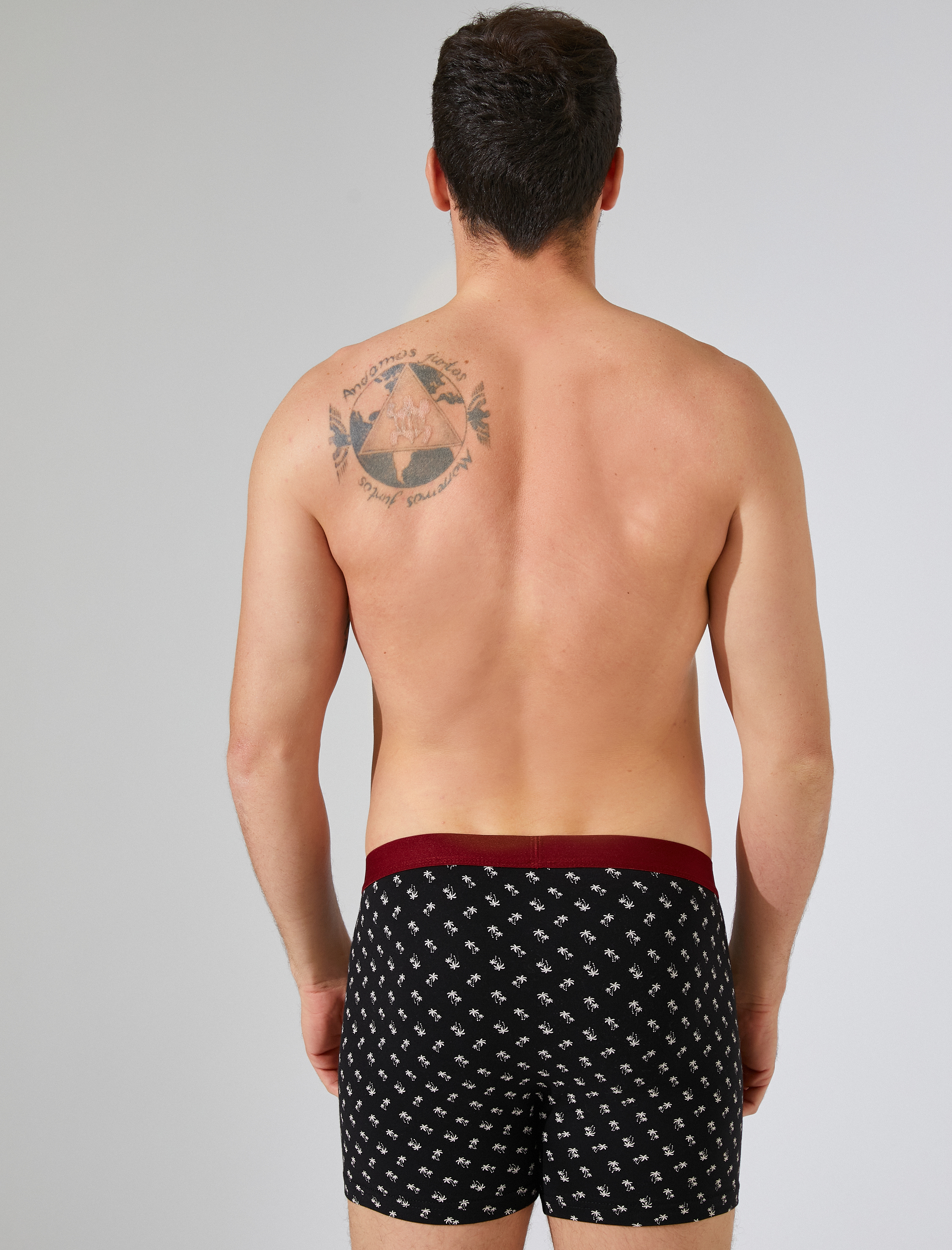 Pamuklu Desenli 3'lü Şort