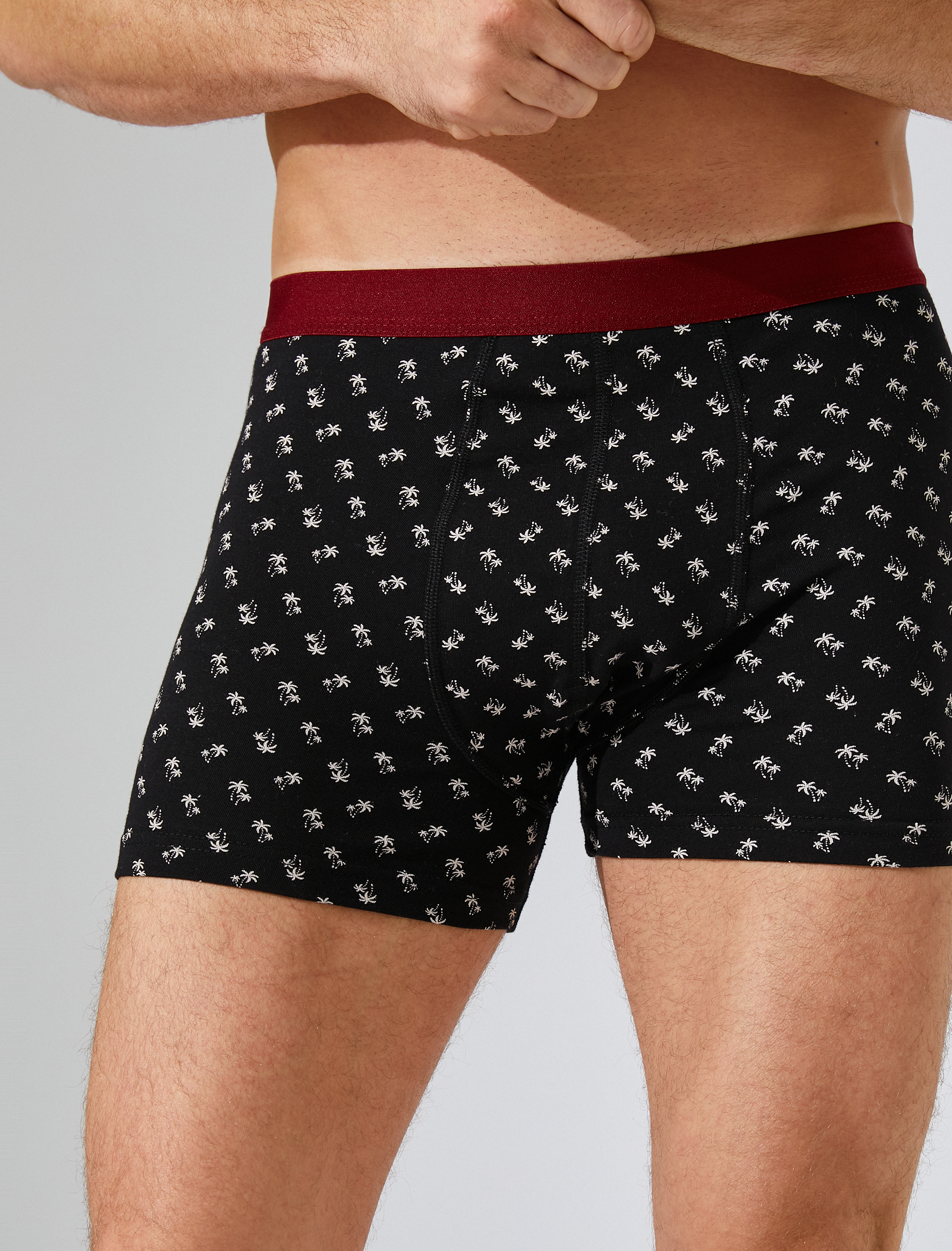 Pamuklu Desenli 3'lü Şort