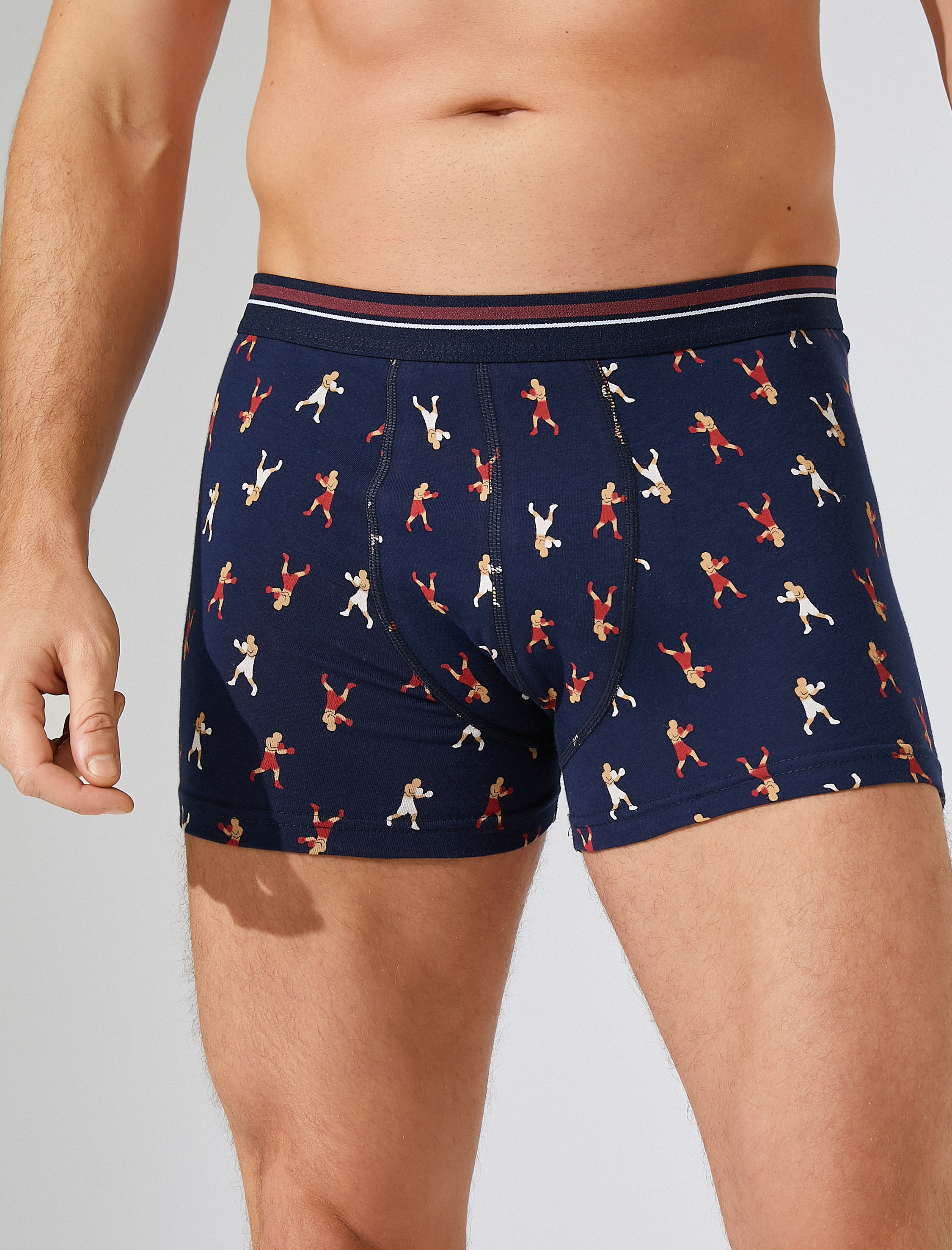   Pamuklu Desenli 3'lü Şort