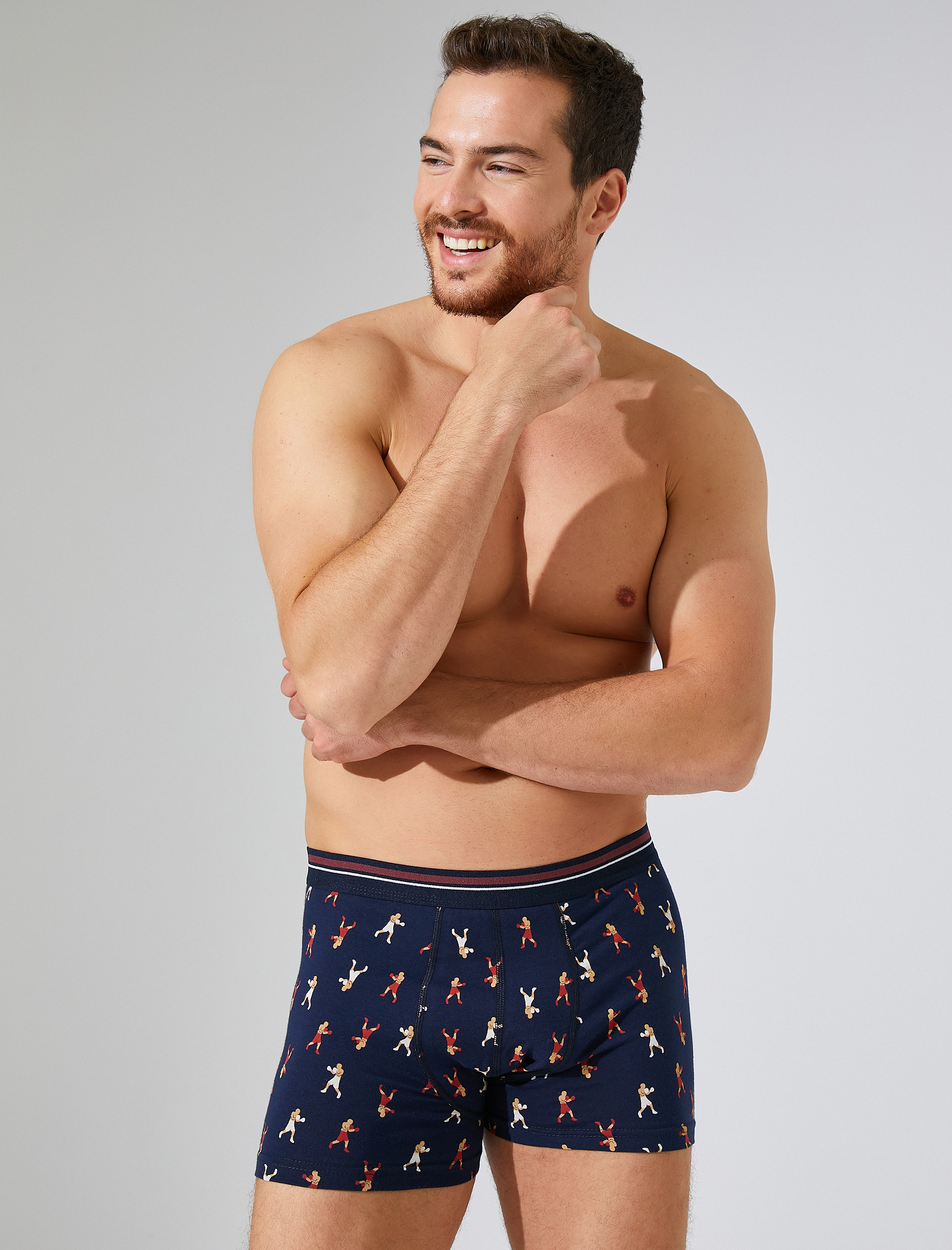   Pamuklu Desenli 3'lü Şort