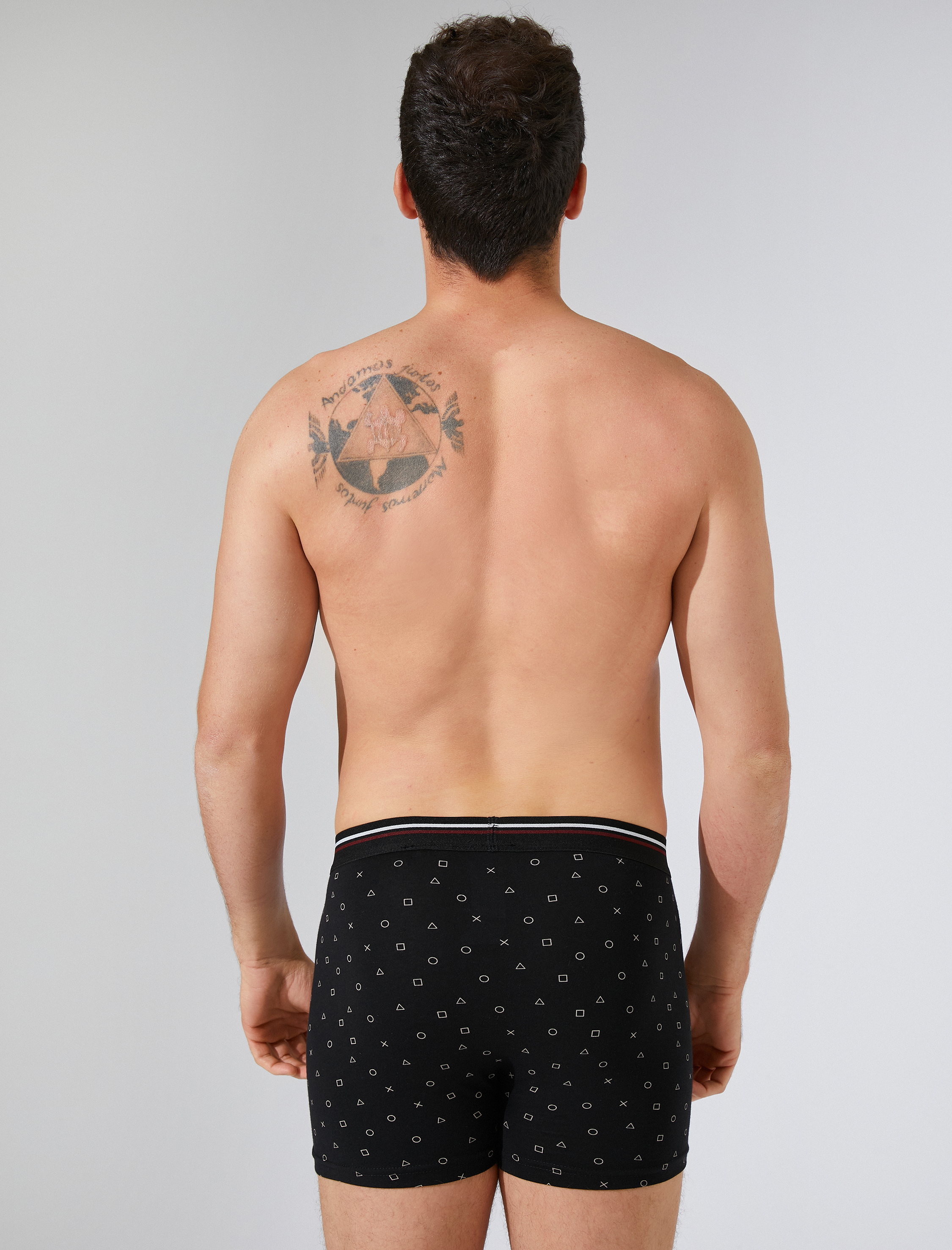 Pamuklu Desenli 3'lü Şort