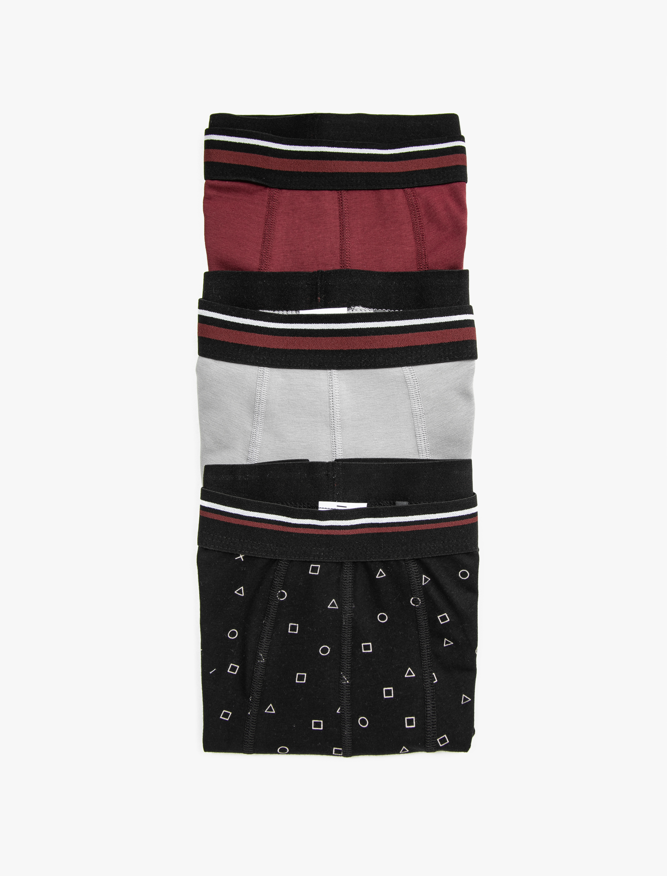 Pamuklu Desenli 3'lü Şort