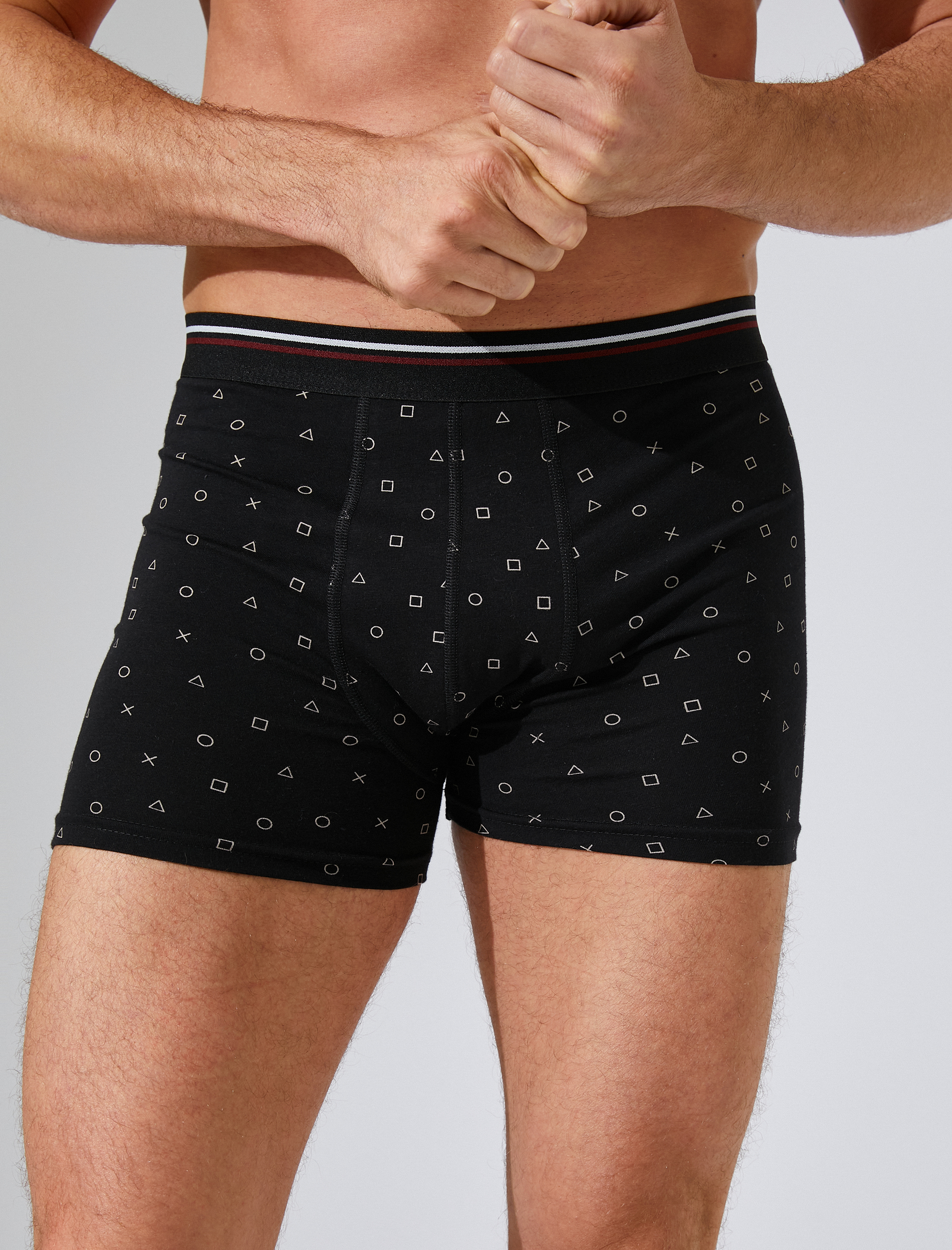 Pamuklu Desenli 3'lü Şort