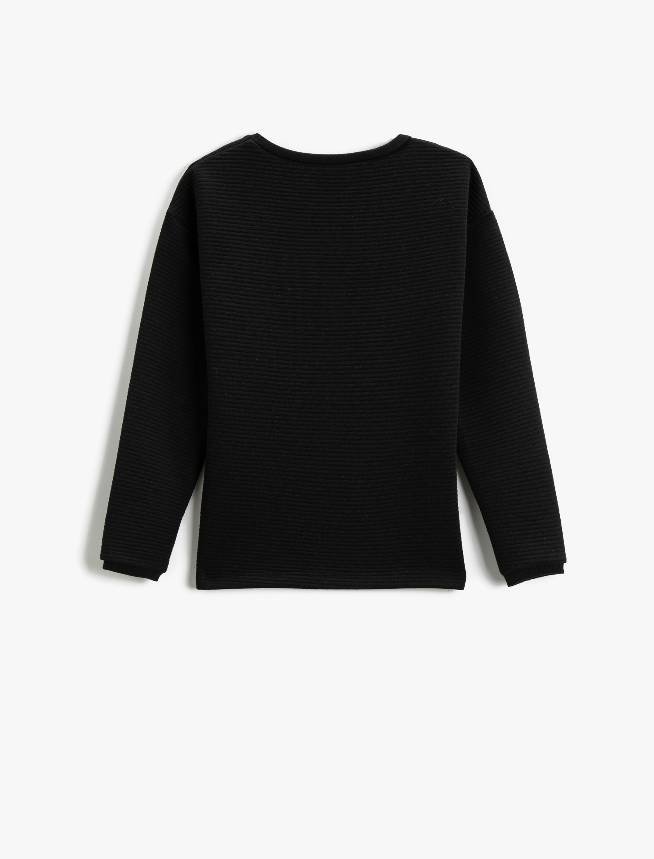  Kız Çocuk Baskılı Sweatshirt Bisiklet Yaka Uzun Kollu