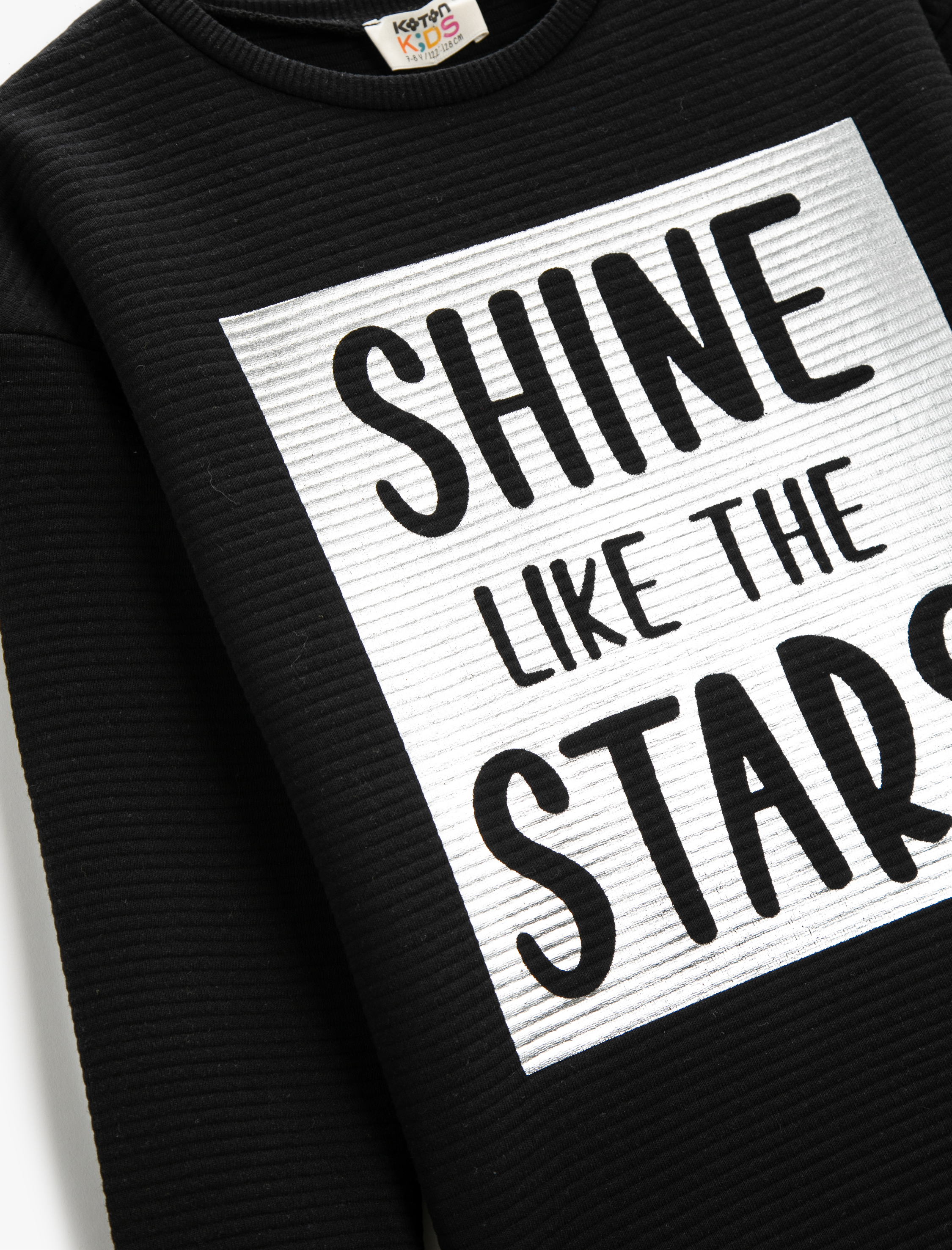  Kız Çocuk Baskılı Sweatshirt Bisiklet Yaka Uzun Kollu