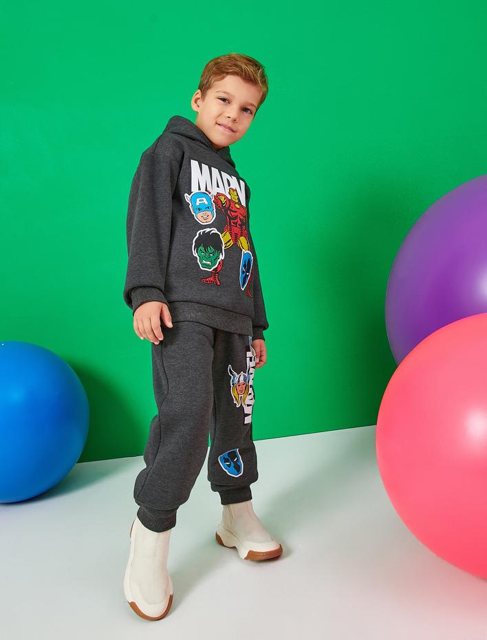 Erkek Çocuk Marvel Baskılı Lisanslı Eşofman Altı Beli Bağlamalı