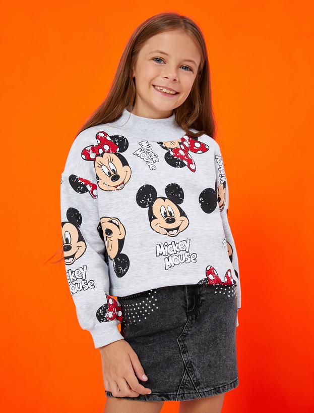  Kız Çocuk Minnie Mouse Baskılı  Sweatshirt Lisanslı