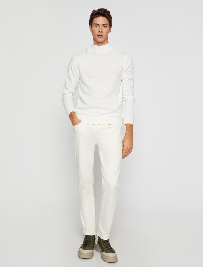  Basic Triko Kazak Yarım Balıkçı Yaka