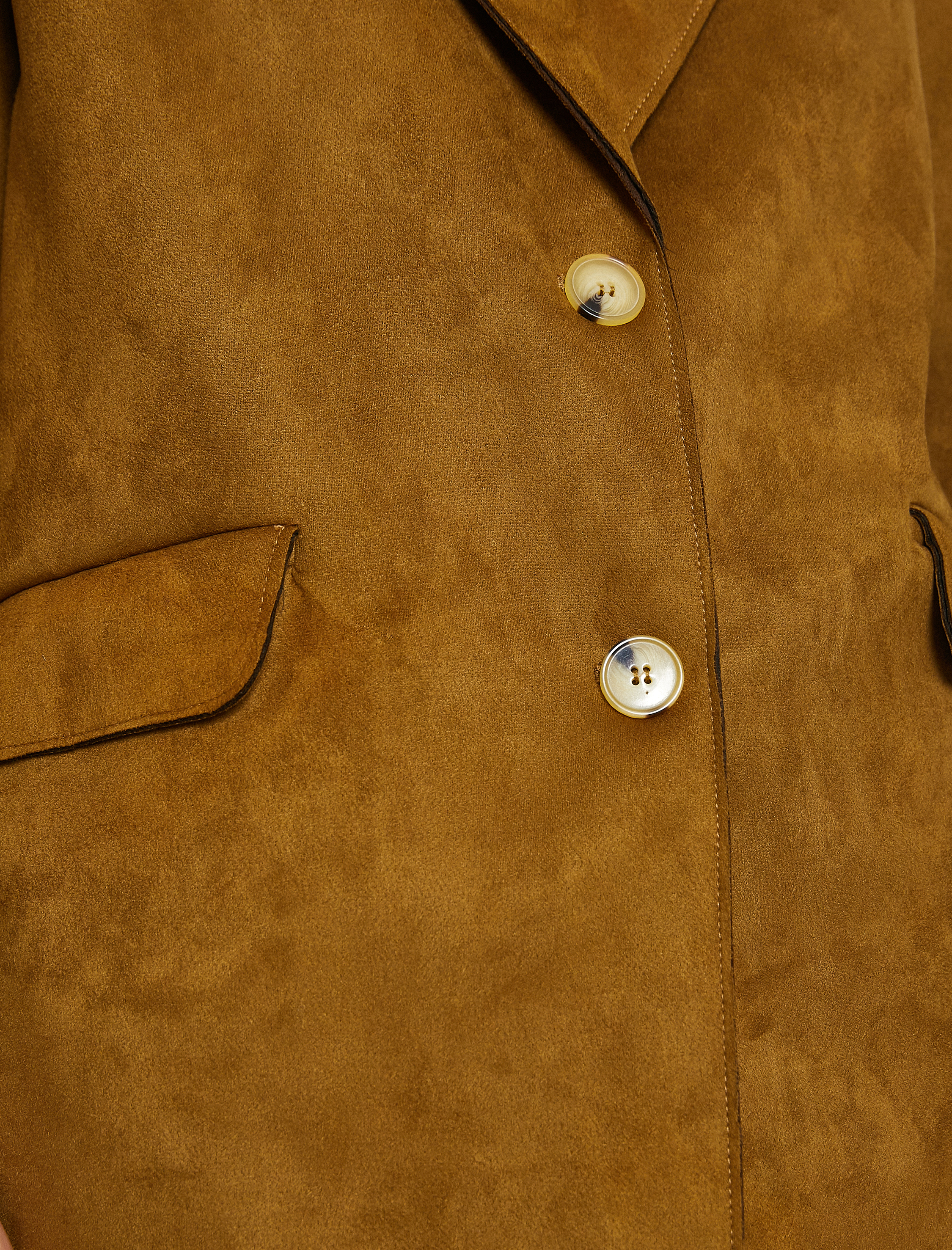   Süet Görünümlü Blazer Ceket