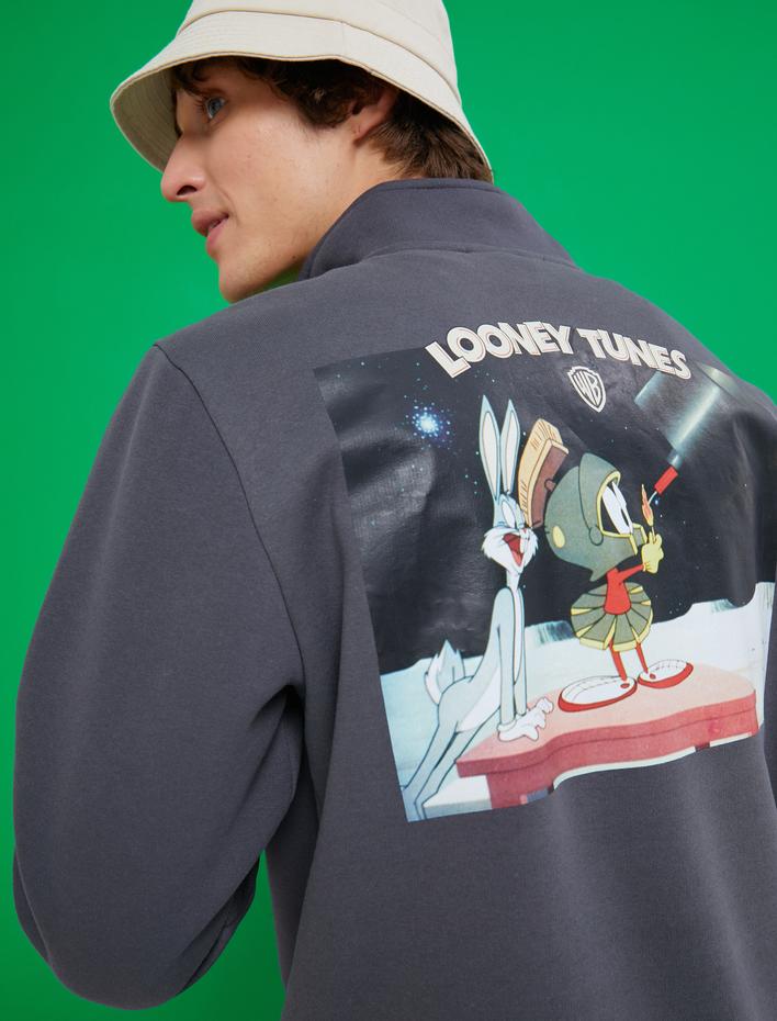  Looney Tunes Oversize Sweatshirt Şardonlu Lisanslı Baskılı