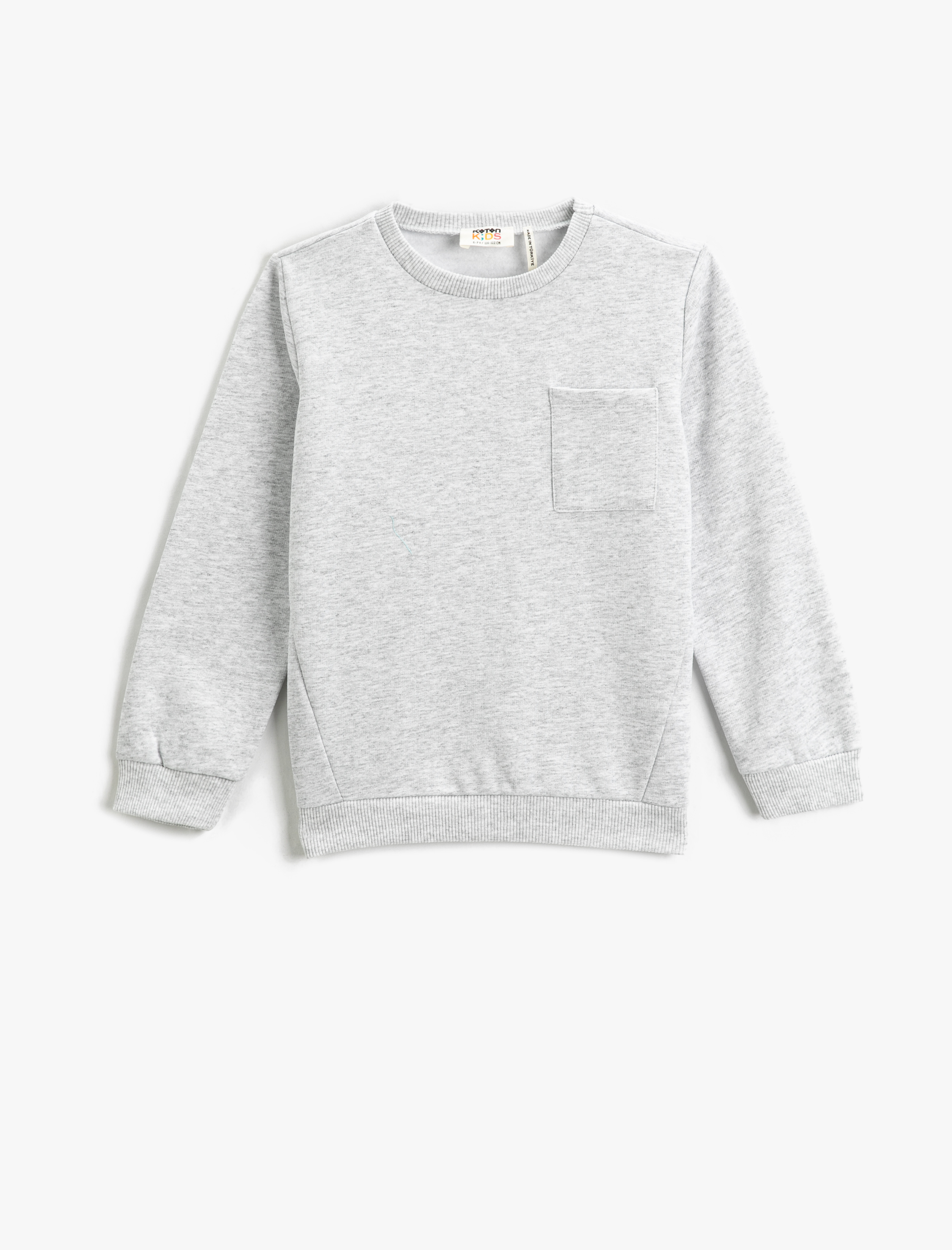  Erkek Çocuk Basic Sweatshirt Uzun Kollu Bisiklet Yaka