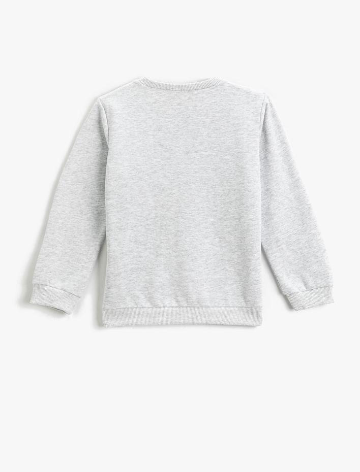 Erkek Çocuk Basic Sweatshirt Uzun Kollu Bisiklet Yaka