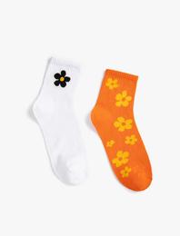 2'li Çiçekli Soket Çorap Seti
