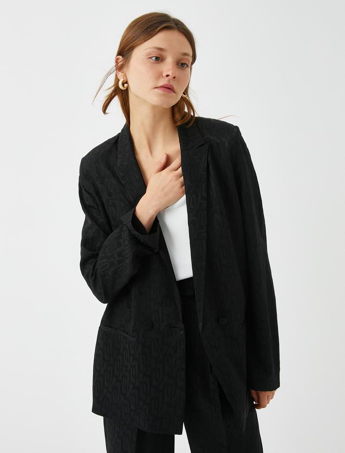  Oversize Kruvaze Blazer Ceket