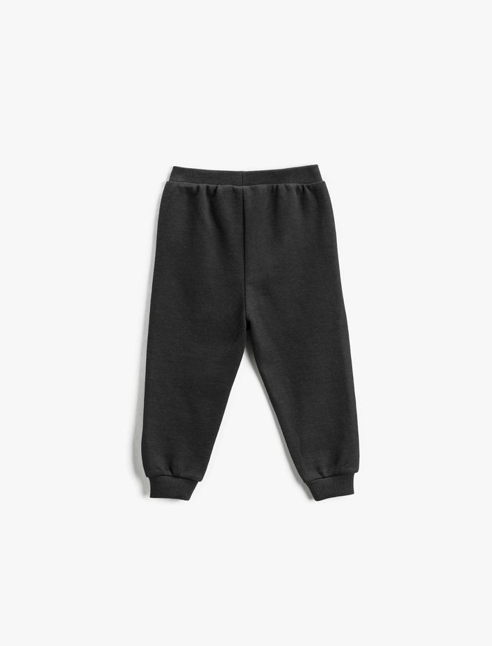 Erkek Bebek Basic Jogger Eşofman Altı Beli Bağlamalı Ribanalı