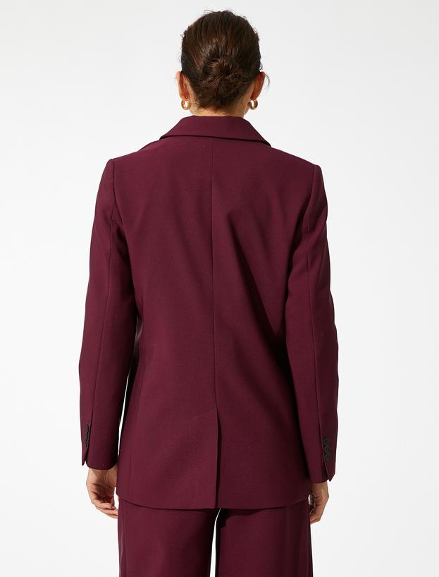   Ayşegül Afacan X Koton - Düğme Detaylı Kruvaze Blazer Ceket