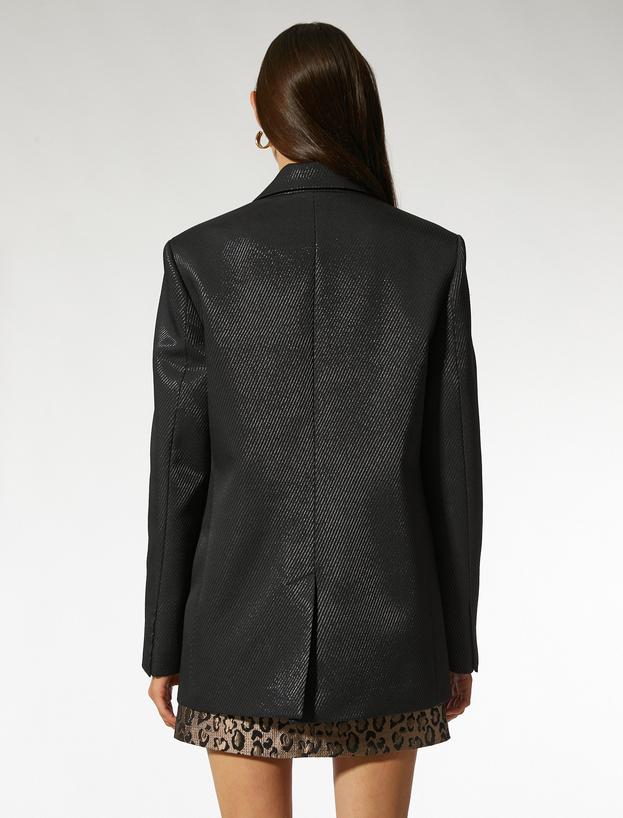   Ayşegül Afacan X Koton - Jakarlı Oversize Blazer Ceket