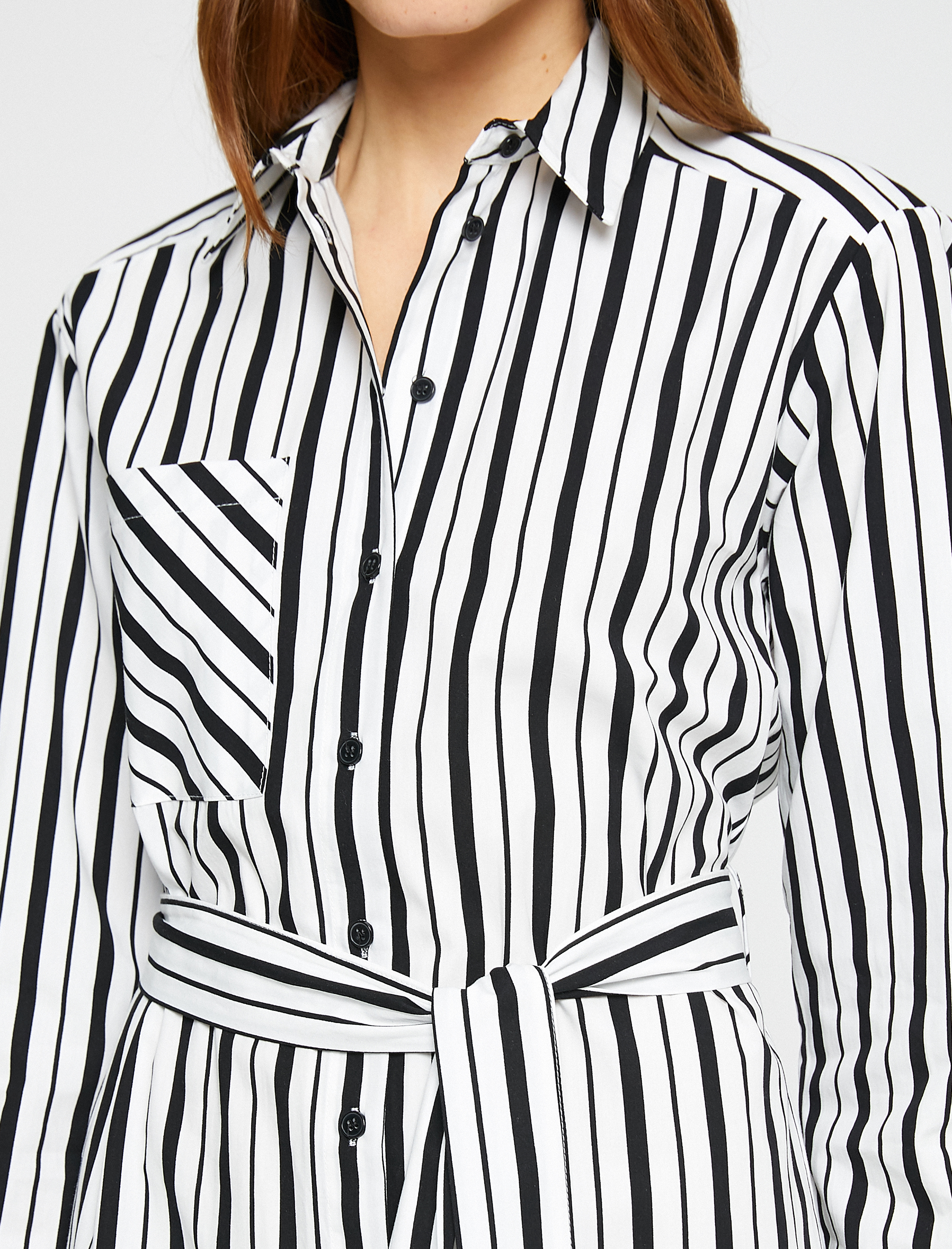   Gömlek Elbise Kuşaklı