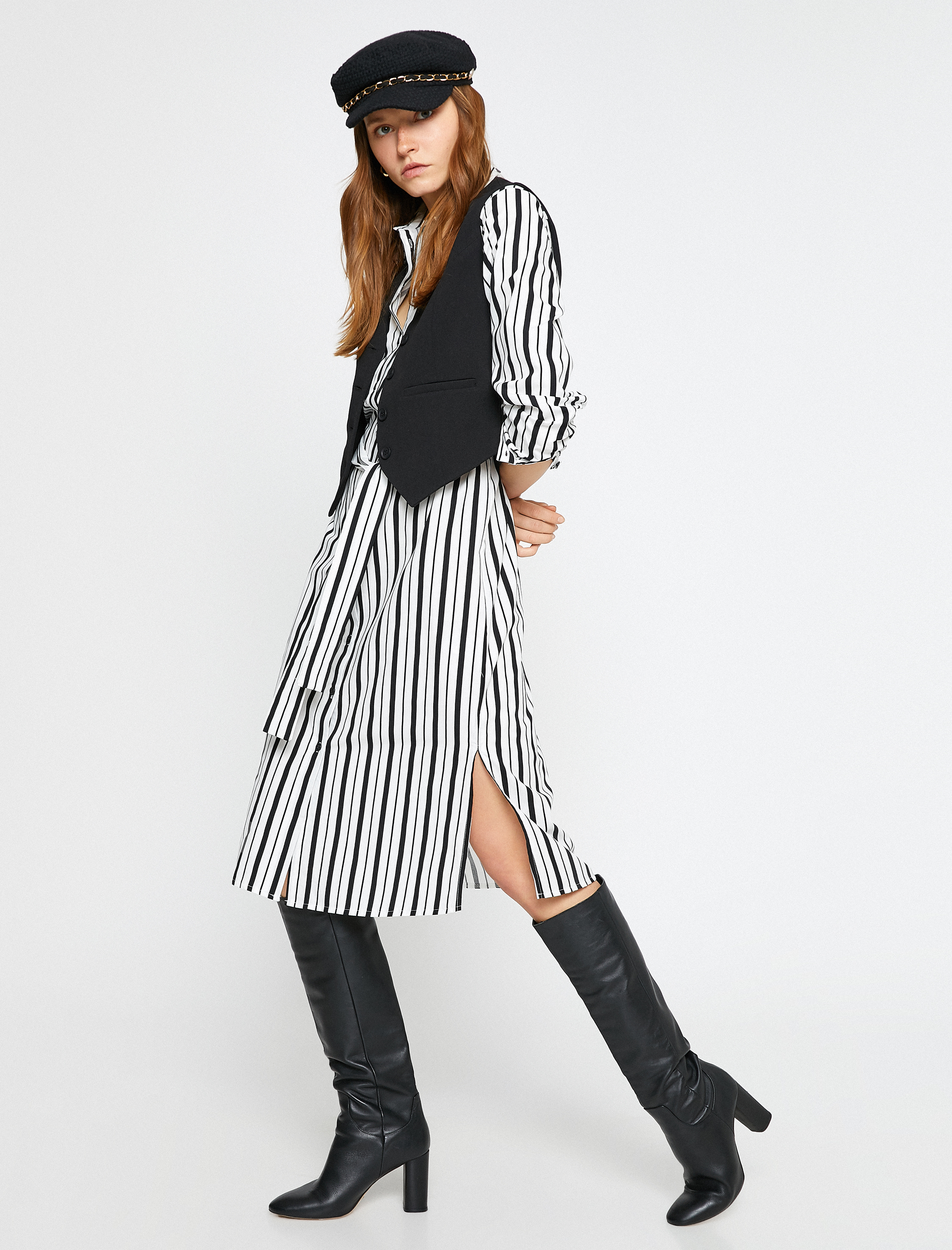   Gömlek Elbise Kuşaklı