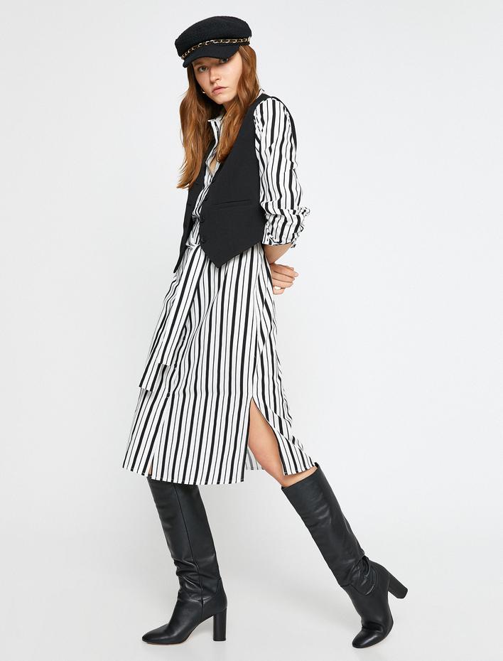  Gömlek Elbise Kuşaklı