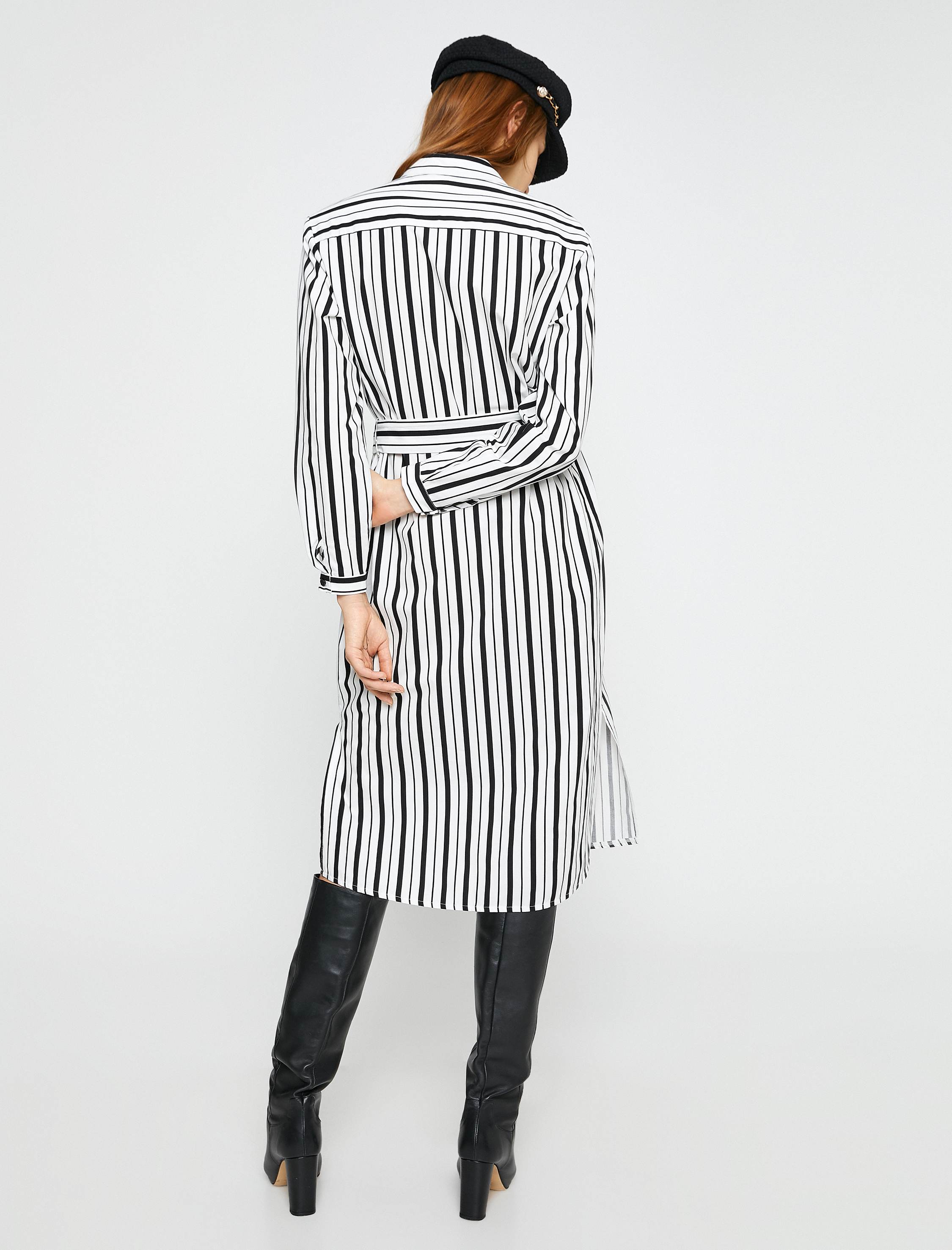   Gömlek Elbise Kuşaklı