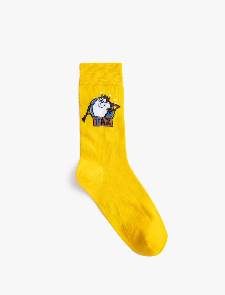  Erkek Looney Tunes Tazmanya Canavarı Çorap Lisanslı Baskılı