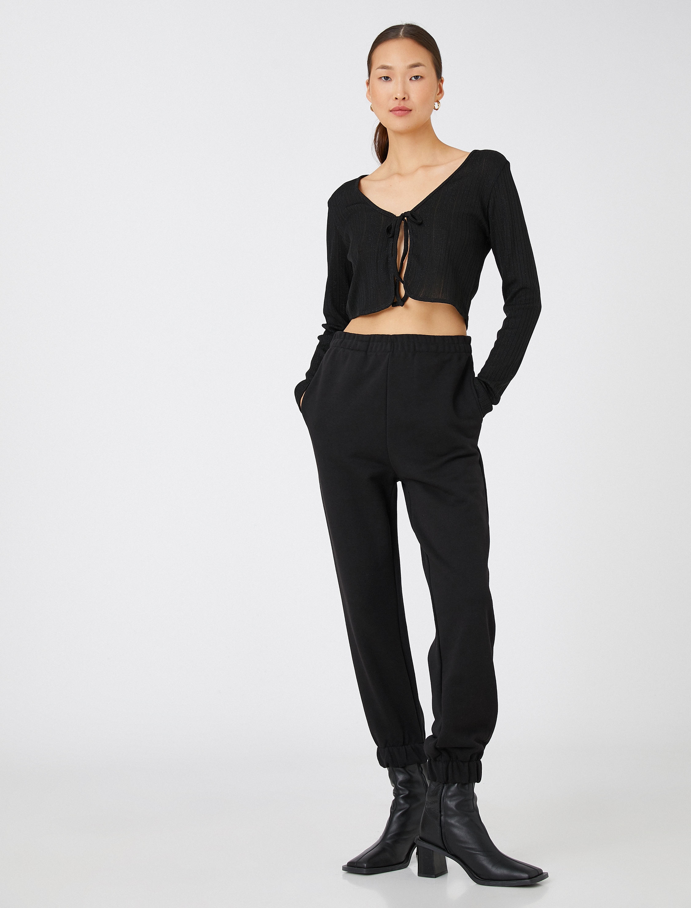   Jogger Eşofman Altı Beli Lastikli Pamuklu