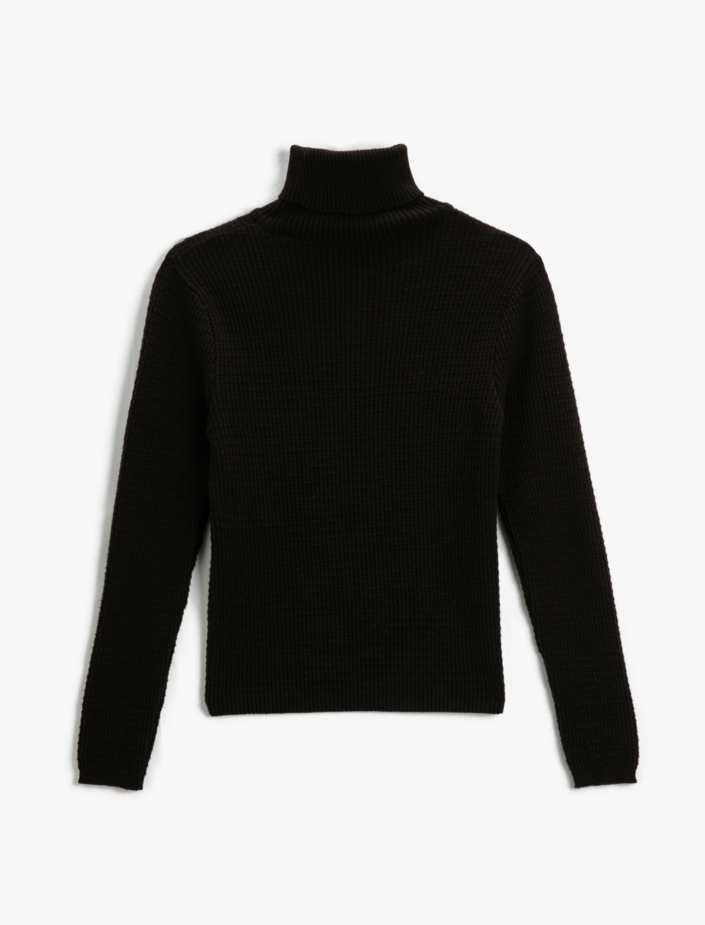   Slim Fit Ribanalı Boğazlı Triko Kazak