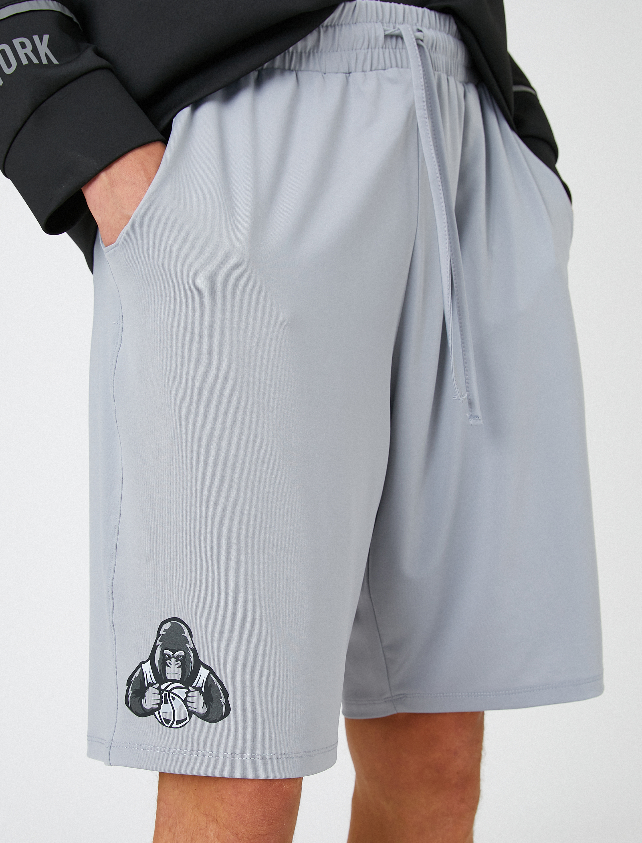   Basic Spor Şort Basketbol Baskılı Beli Bağcıklı Cepli