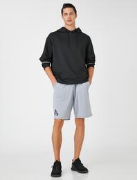 Basic Spor Şort Basketbol Baskılı Beli Bağcıklı Cepli