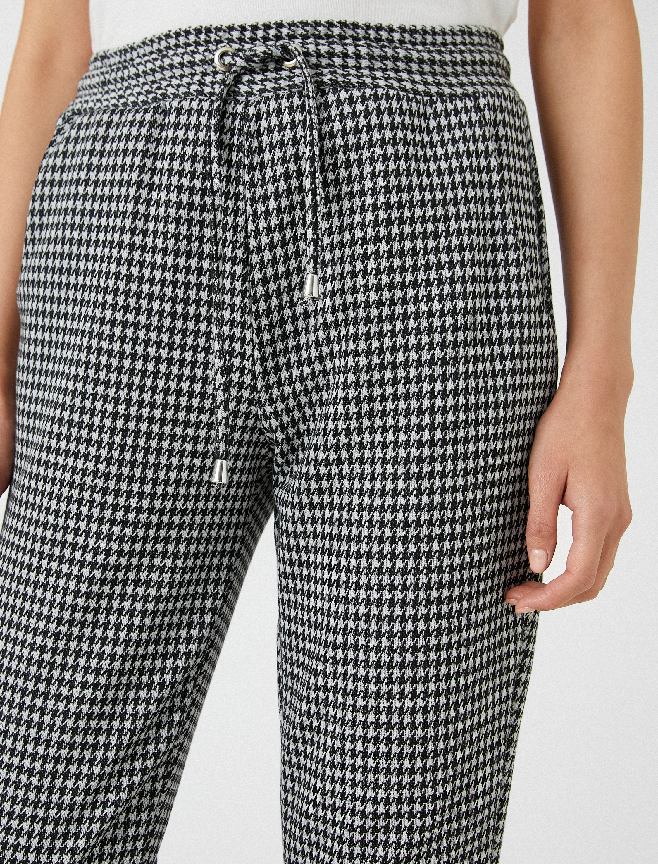   Beli Bağlamalı Pantolon Rahat Kesim Dar Paça