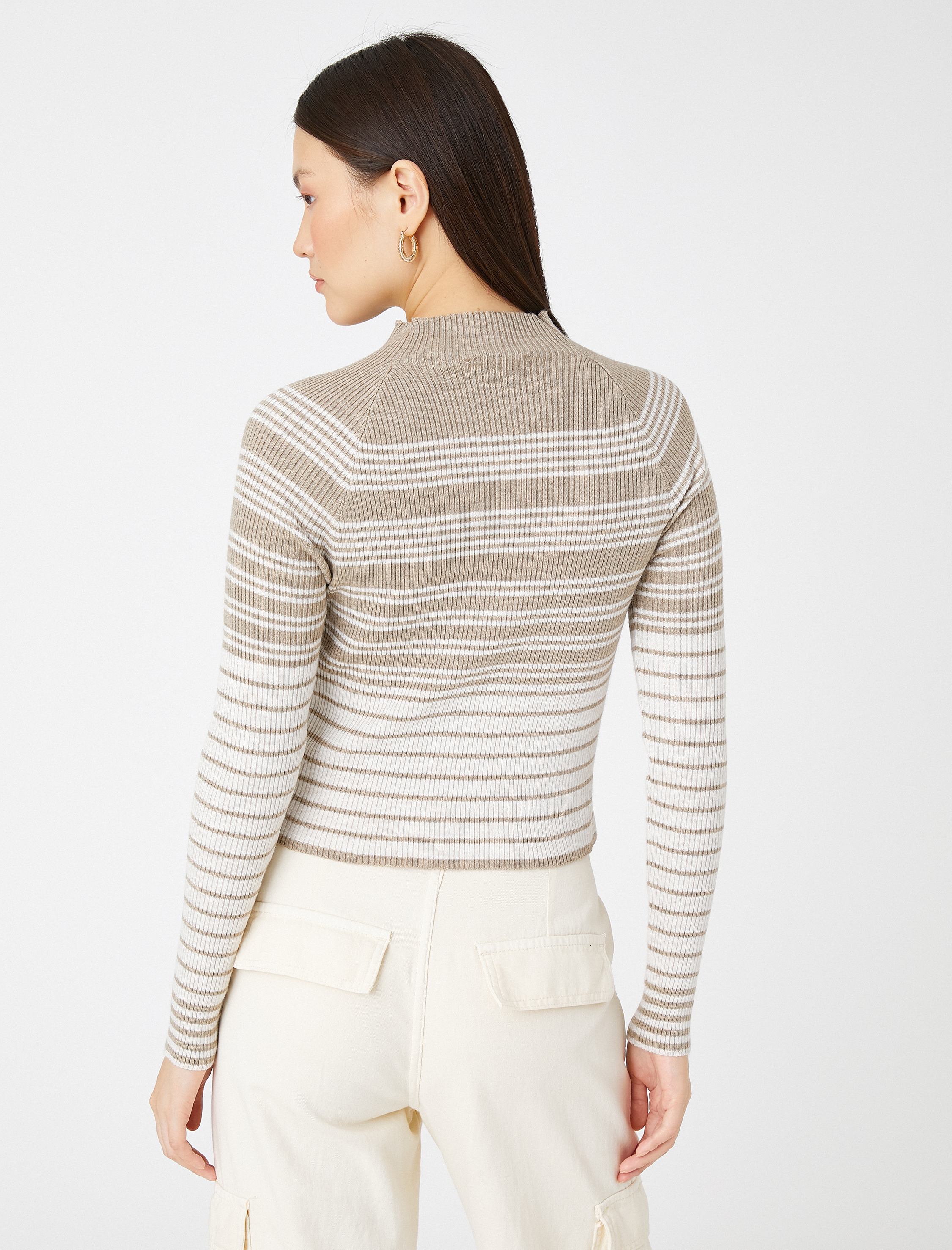   Balıkçı Yaka Kazak Kaşmir Dokulu