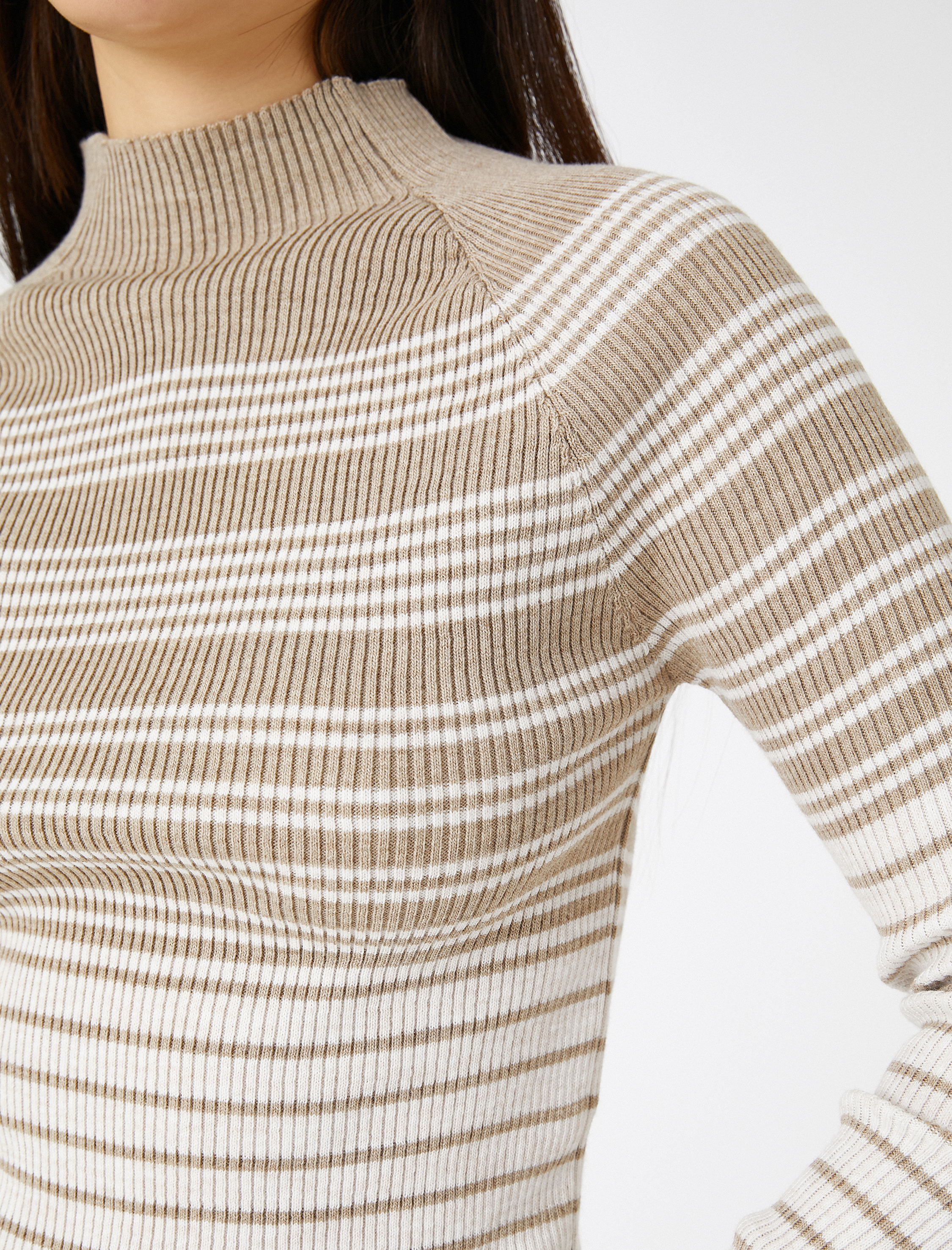   Balıkçı Yaka Kazak Kaşmir Dokulu