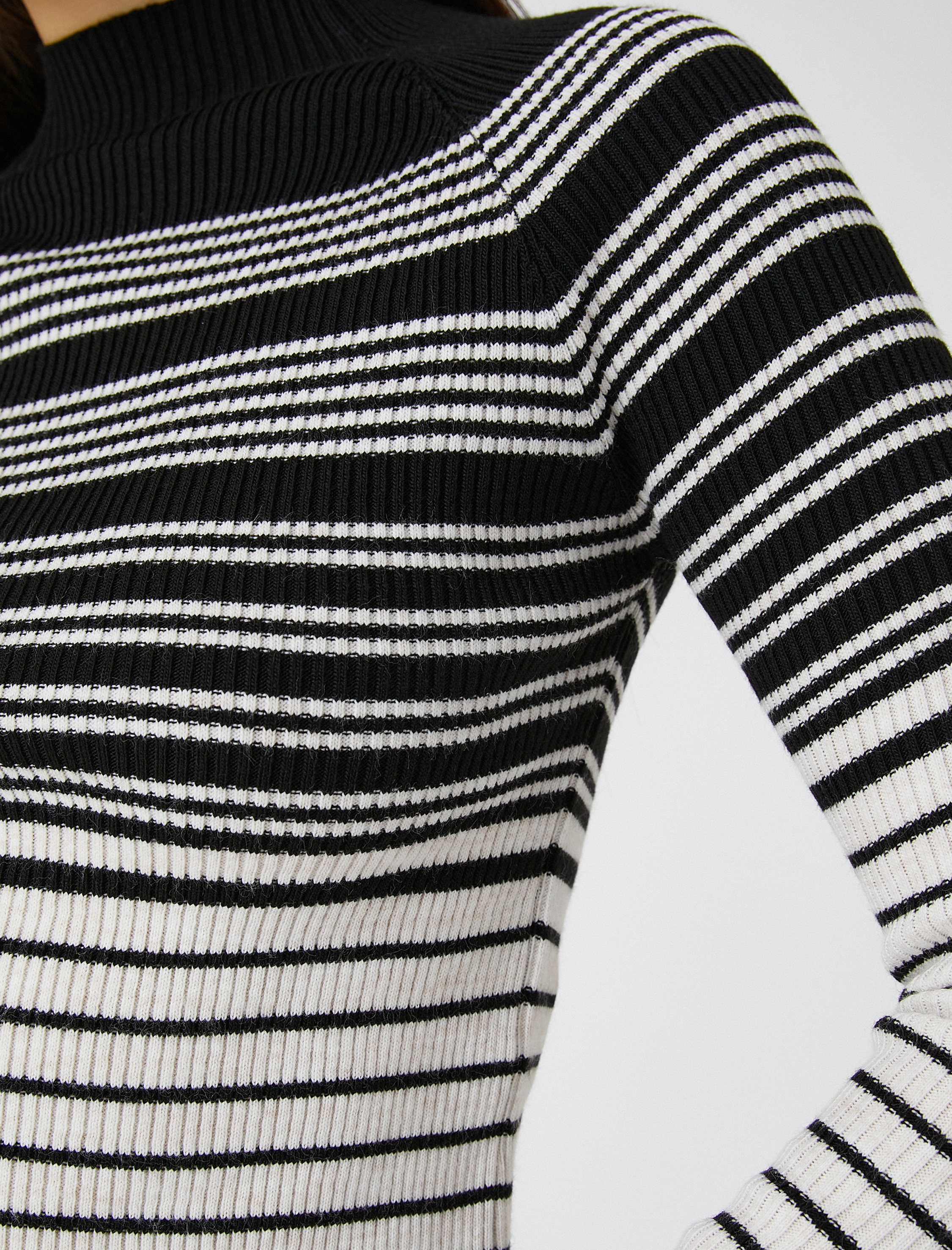   Balıkçı Yaka Kazak Kaşmir Dokulu