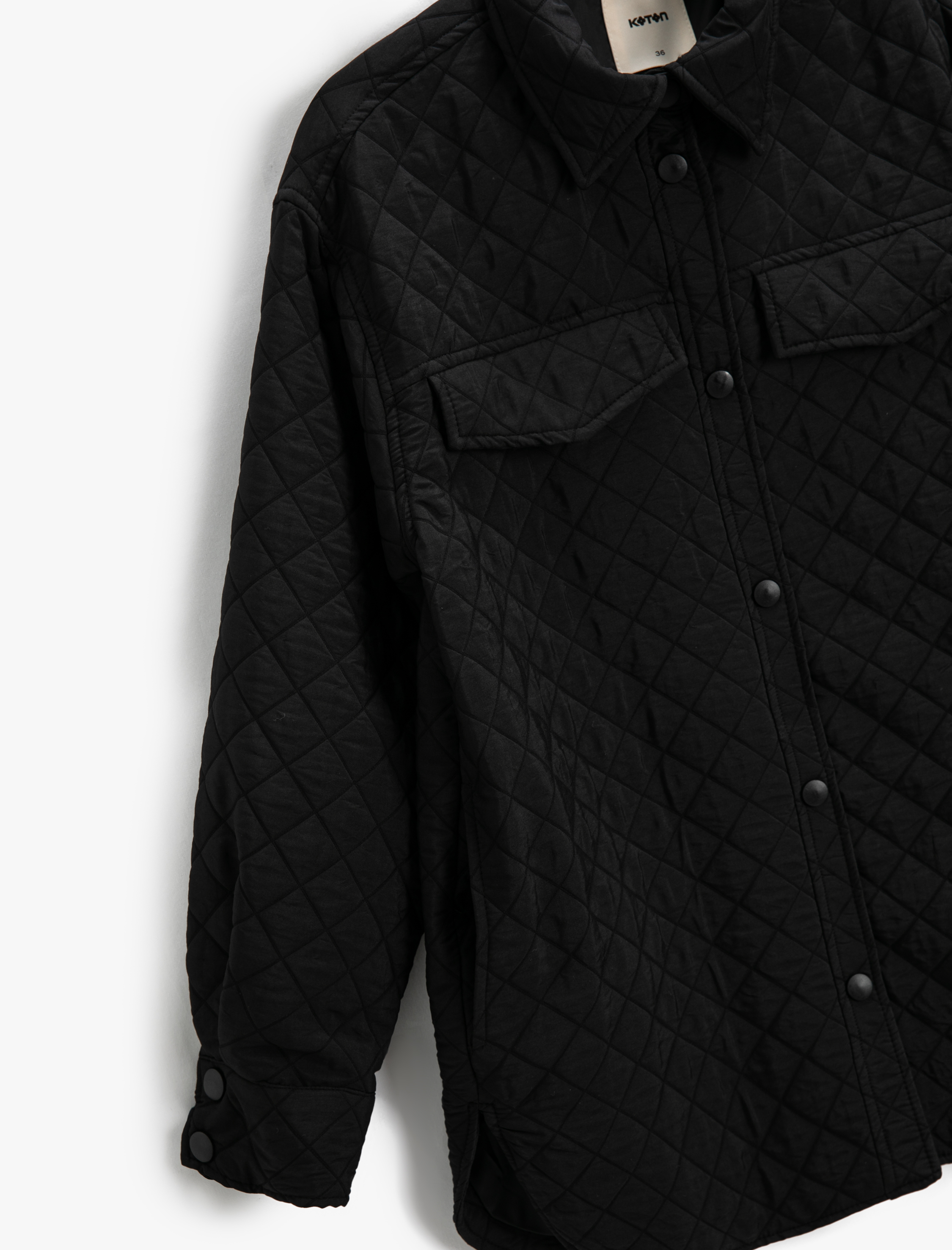   Oversize Ceket Kapitone Cepli