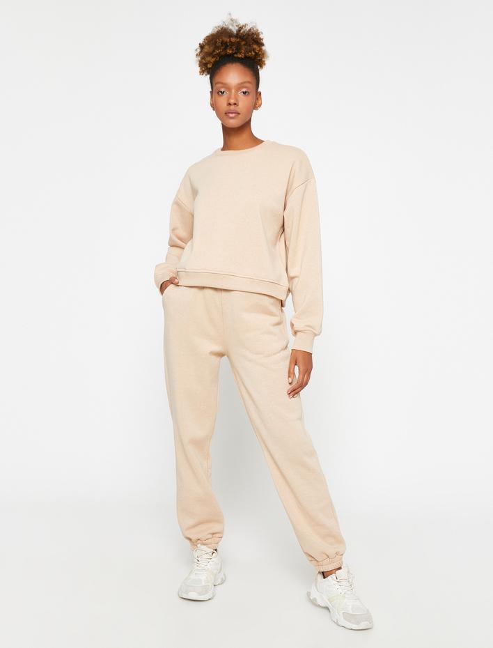  Basic Kalın Jogger Eşofman Altı Cepli Beli Bağlamalı