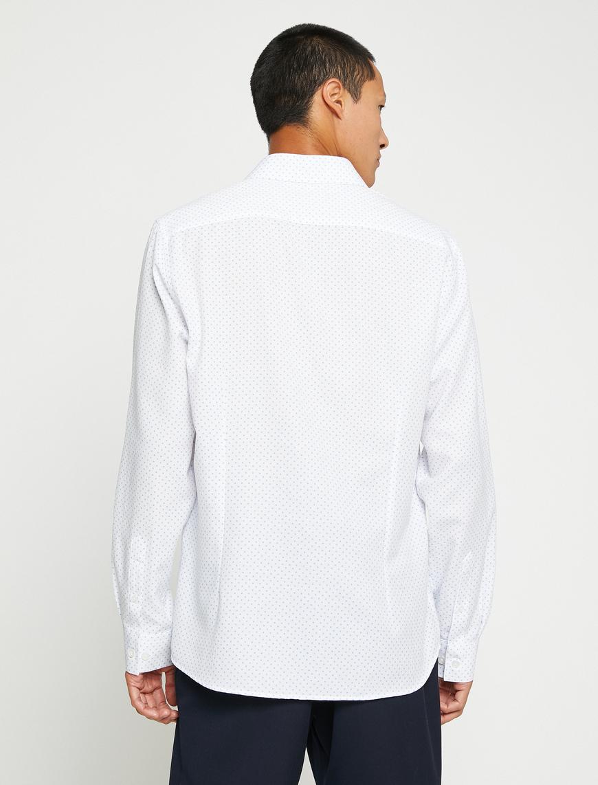   Basic Gömlek Klasik Yaka Uzun Kollu Slim Fit Non Iron