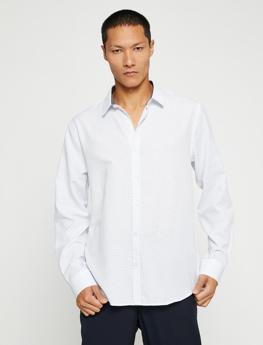  Basic Gömlek Klasik Yaka Uzun Kollu Slim Fit Non Iron