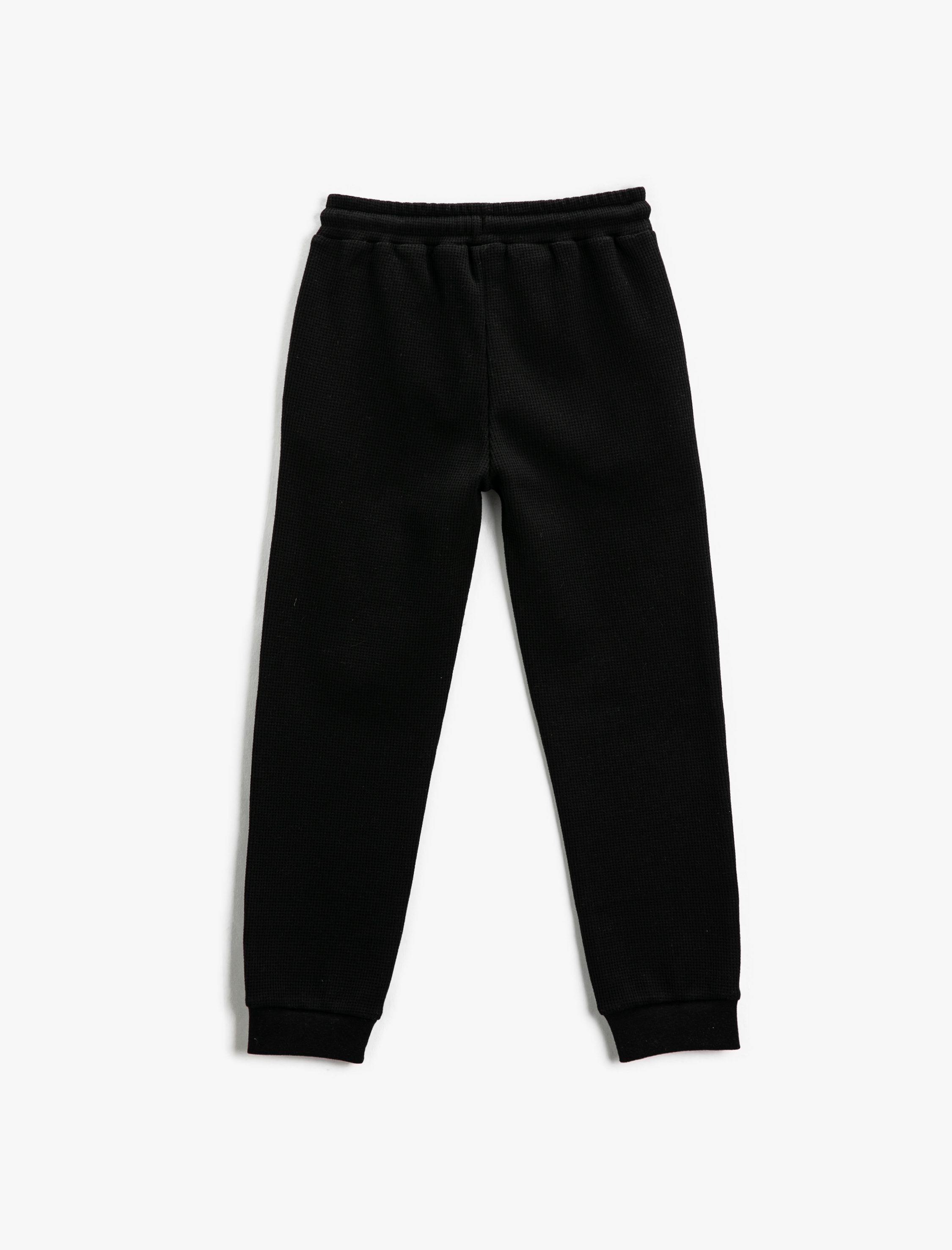 Erkek Çocuk Basic Jogger Eşofman Altı Beli Bağlamalı Cepli Gofre Dokulu