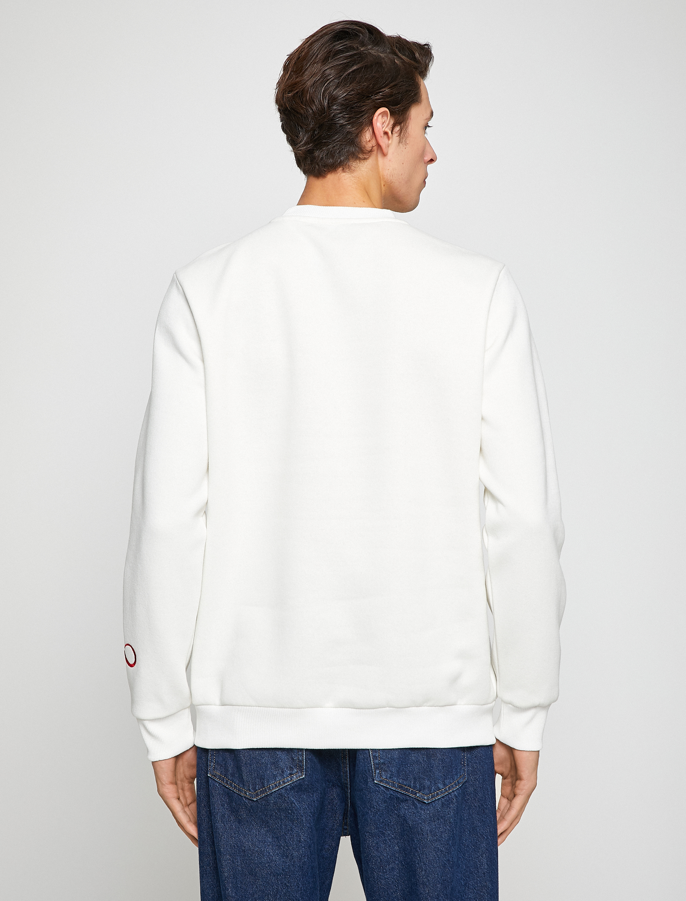   Atatürk Baskılı Sweatshirt Şardonlu Bisiklet Yaka Uzun Kollu