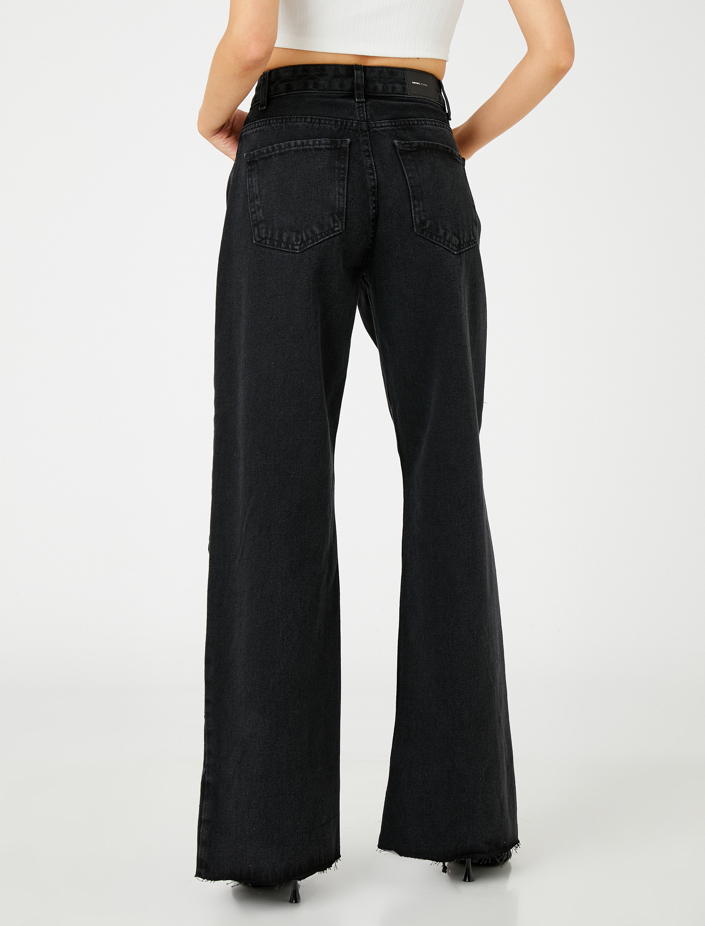   Geniş Paça Kot Pantolon Yüksek Bel - Bianca Jean